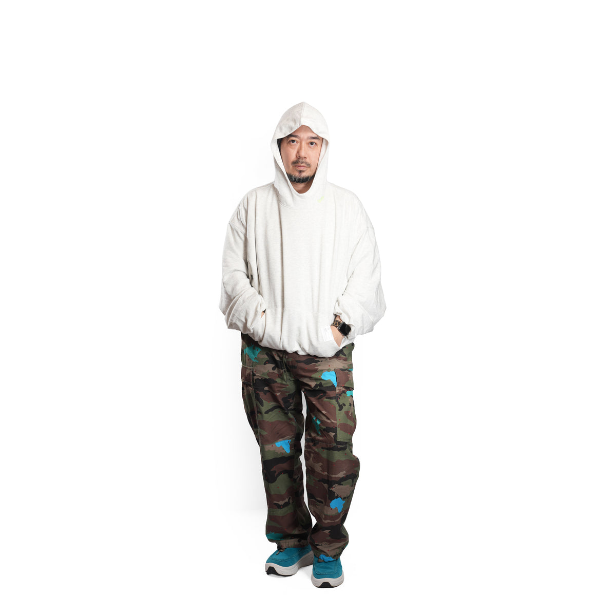 Balloon silhouette pullover hoodie – Ash | EFFECTEN