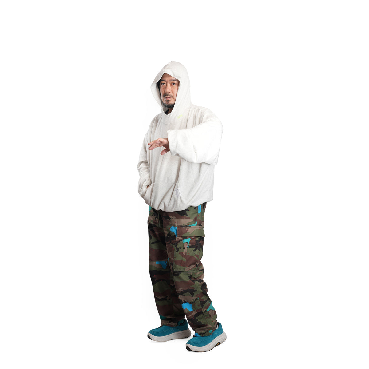 Balloon silhouette pullover hoodie – Ash | EFFECTEN