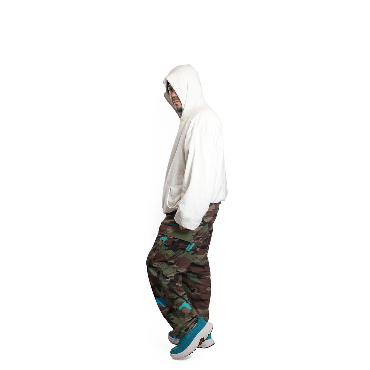 Balloon silhouette pullover hoodie – Ash | EFFECTEN