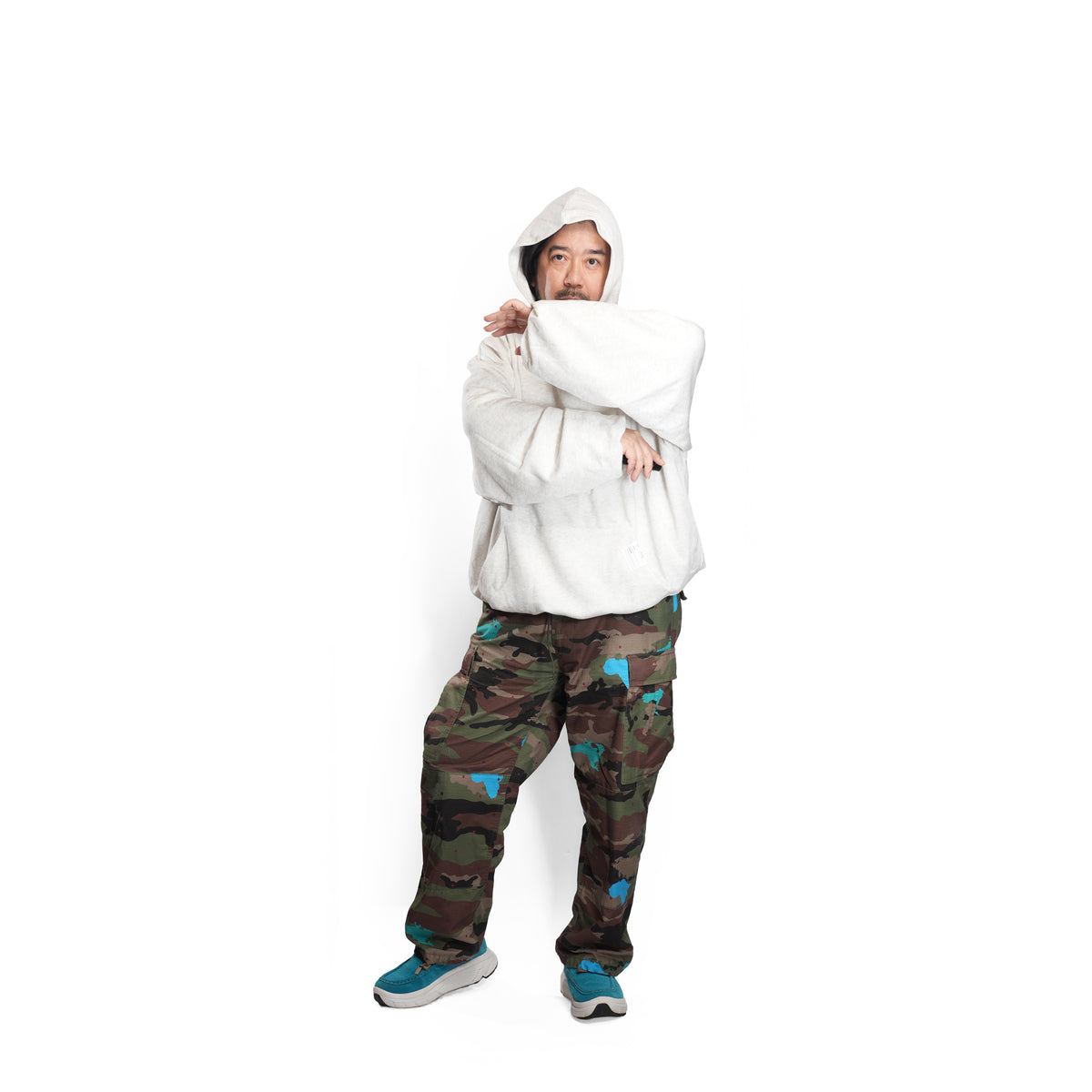 Balloon silhouette pullover hoodie – Ash | EFFECTEN