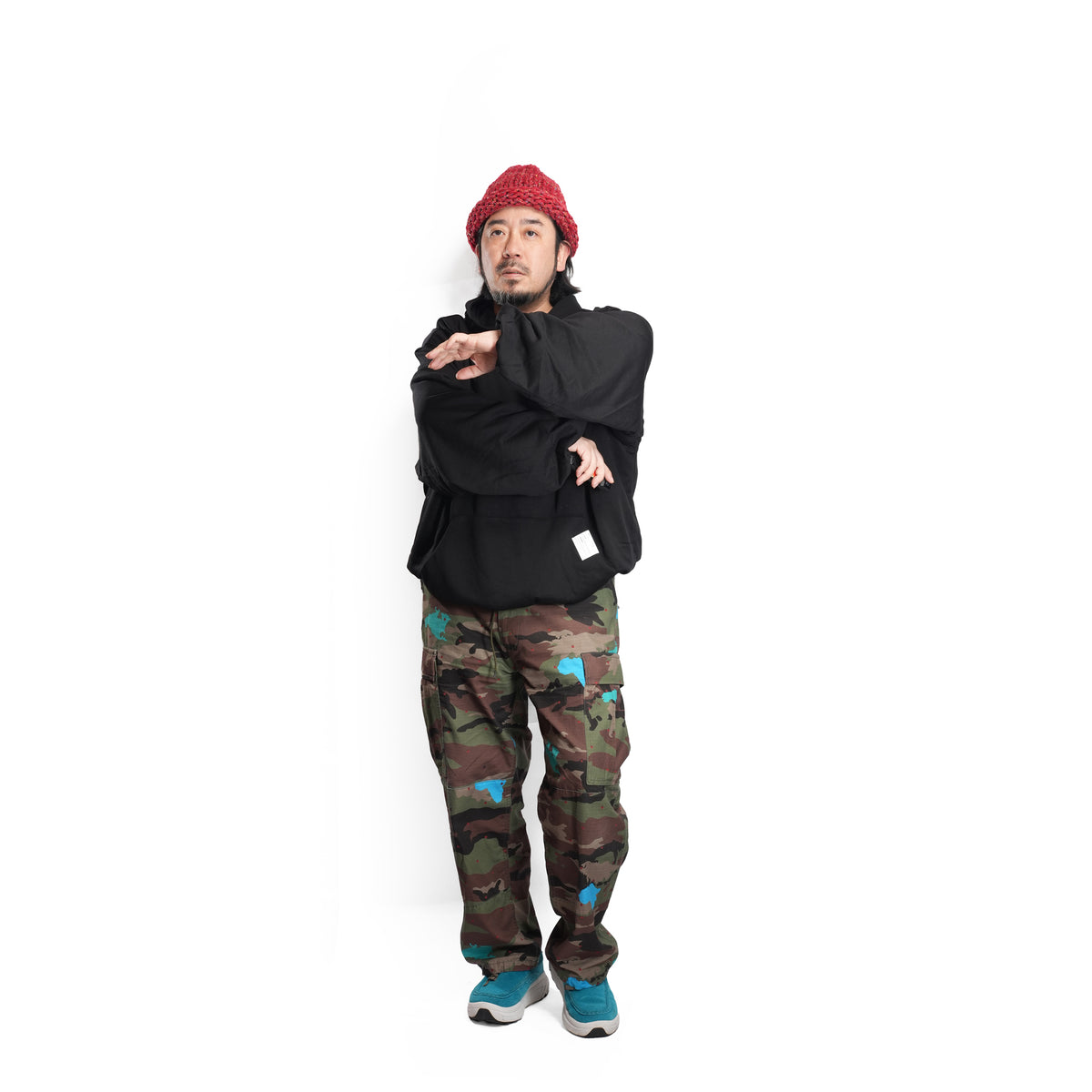 Balloon silhouette pullover hoodie – Black | EFFECTEN