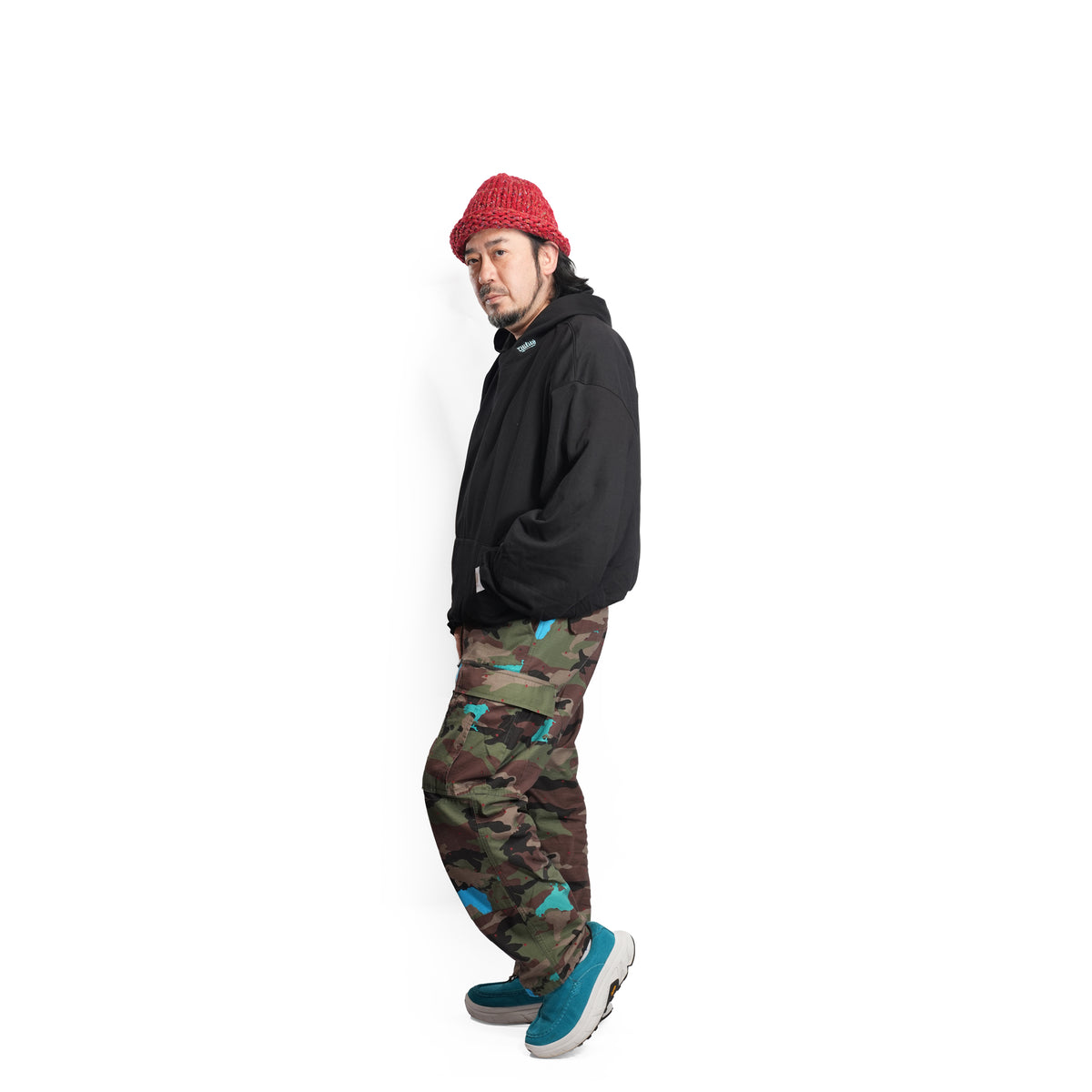 Balloon silhouette pullover hoodie – Black | EFFECTEN