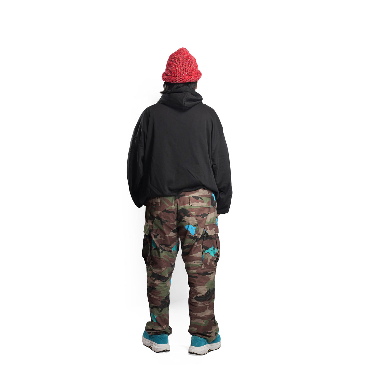 Balloon silhouette pullover hoodie – Black | EFFECTEN
