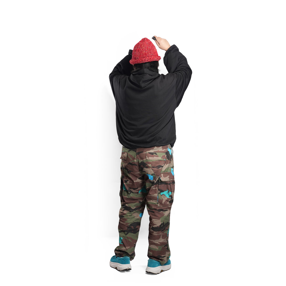 Balloon silhouette pullover hoodie – Black | EFFECTEN