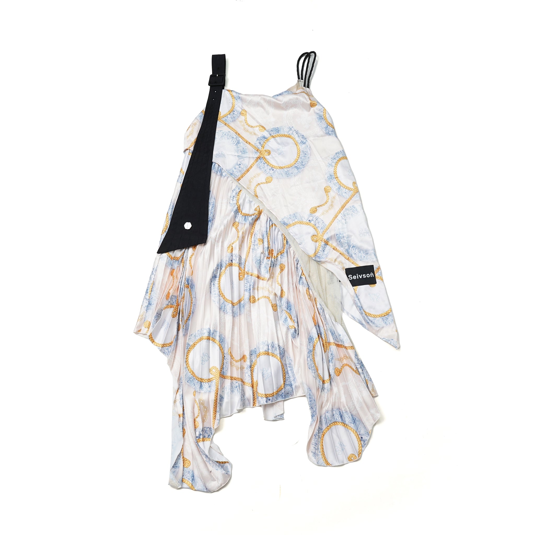 No:SNS23-T02-Beige | Name:Lace plate vest dress | Color:Beige/Navy | Size:(F)【SEIVSON_セイブソン】【archive】