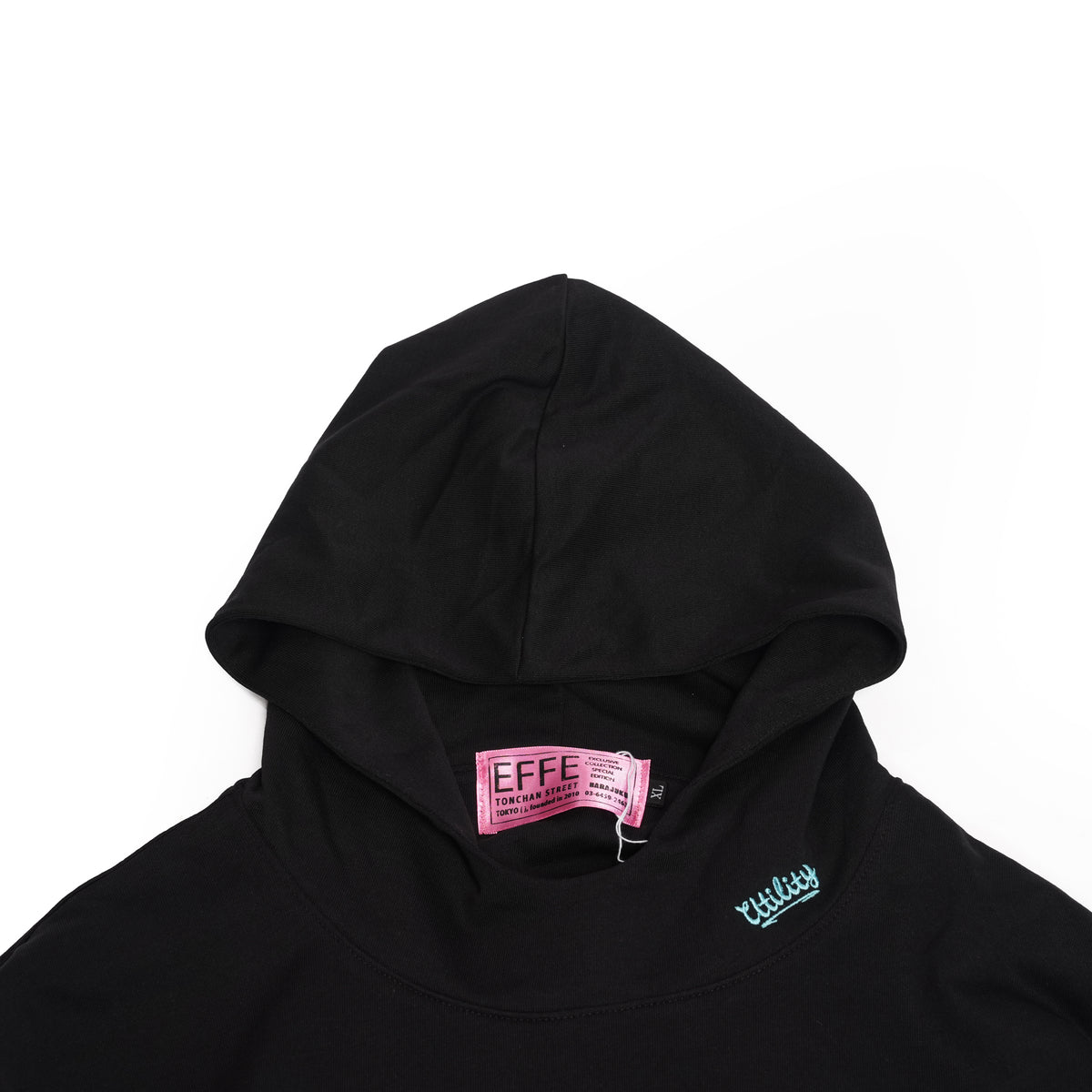 Balloon silhouette pullover hoodie – Black | EFFECTEN