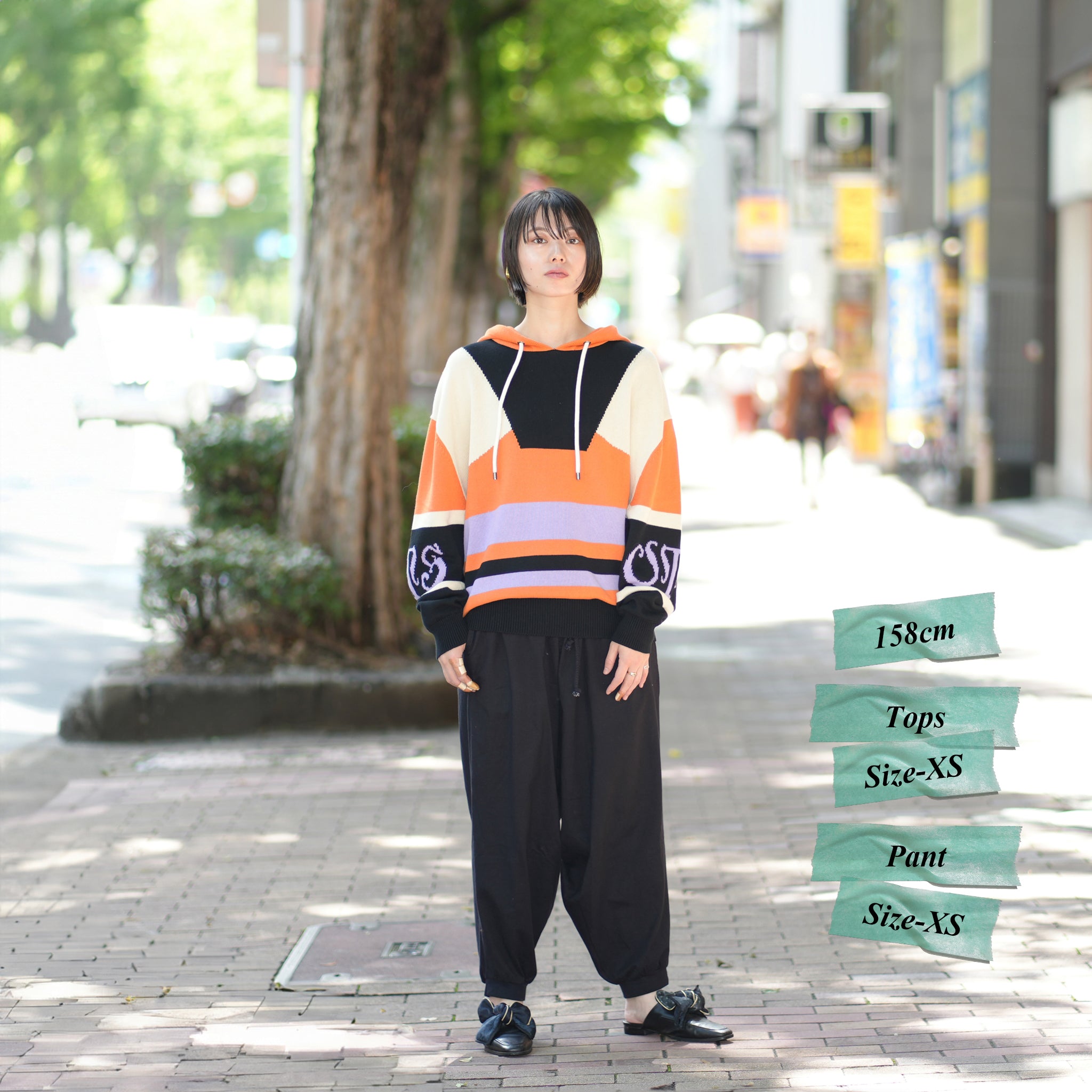 No:25796 | Name:OTS REACTIVE KNIT HOODY | Color:Geo Orange【ONE