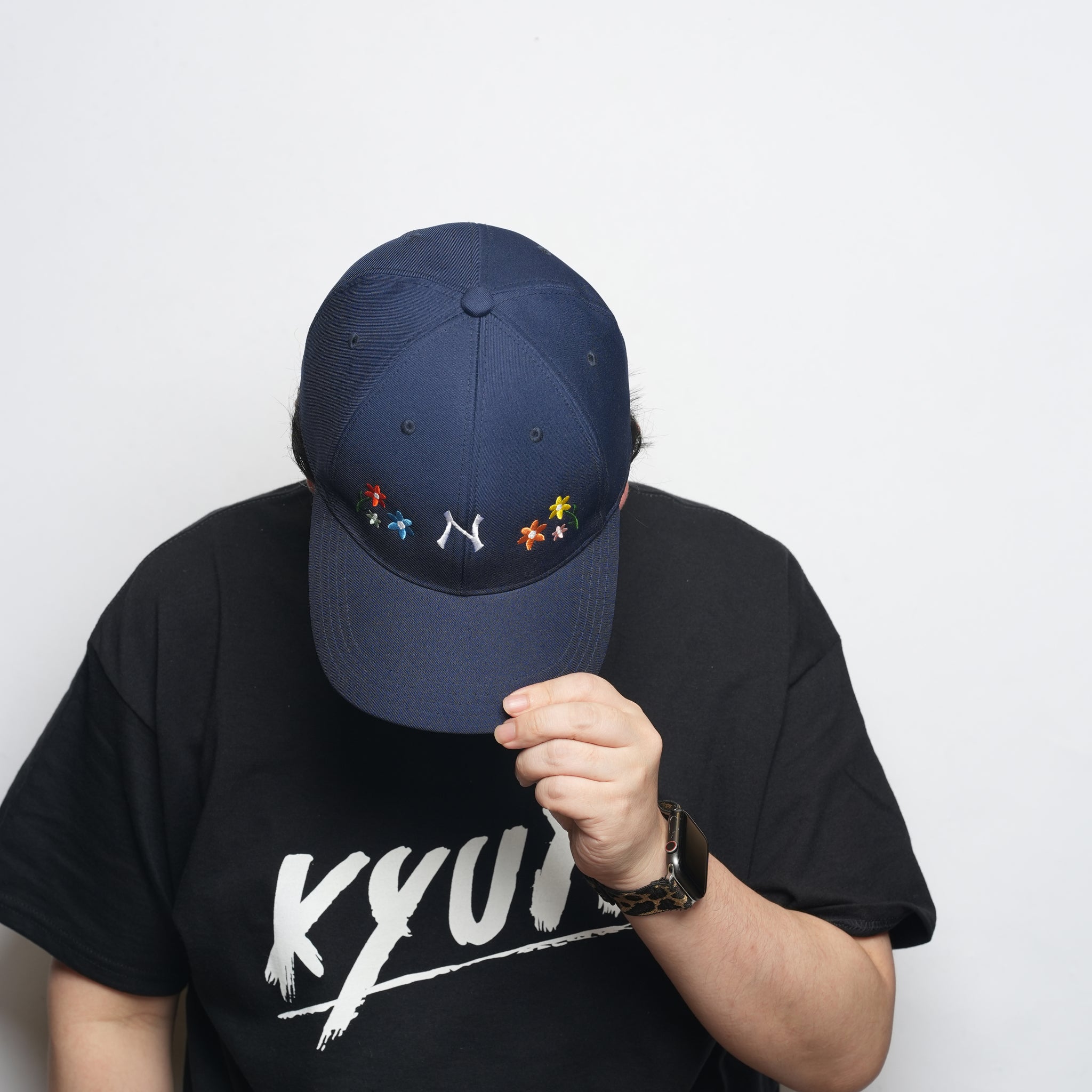 Mini Logo Flower Cap – Navy | NICK GEAR