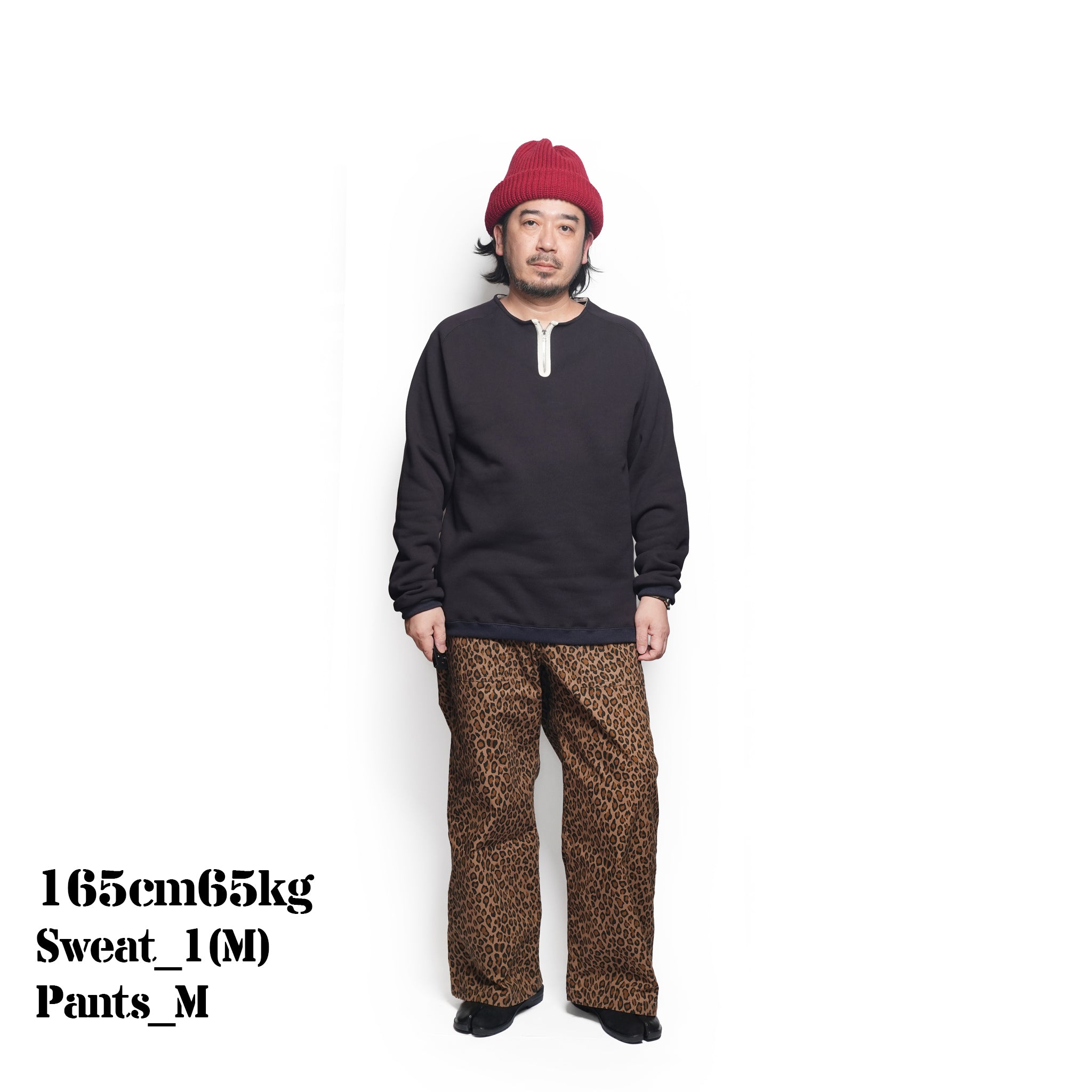 HALF ZIP SWEAT SHIRT | Color_Navy | No_STN-01_Navy【CATTA_カッタ】