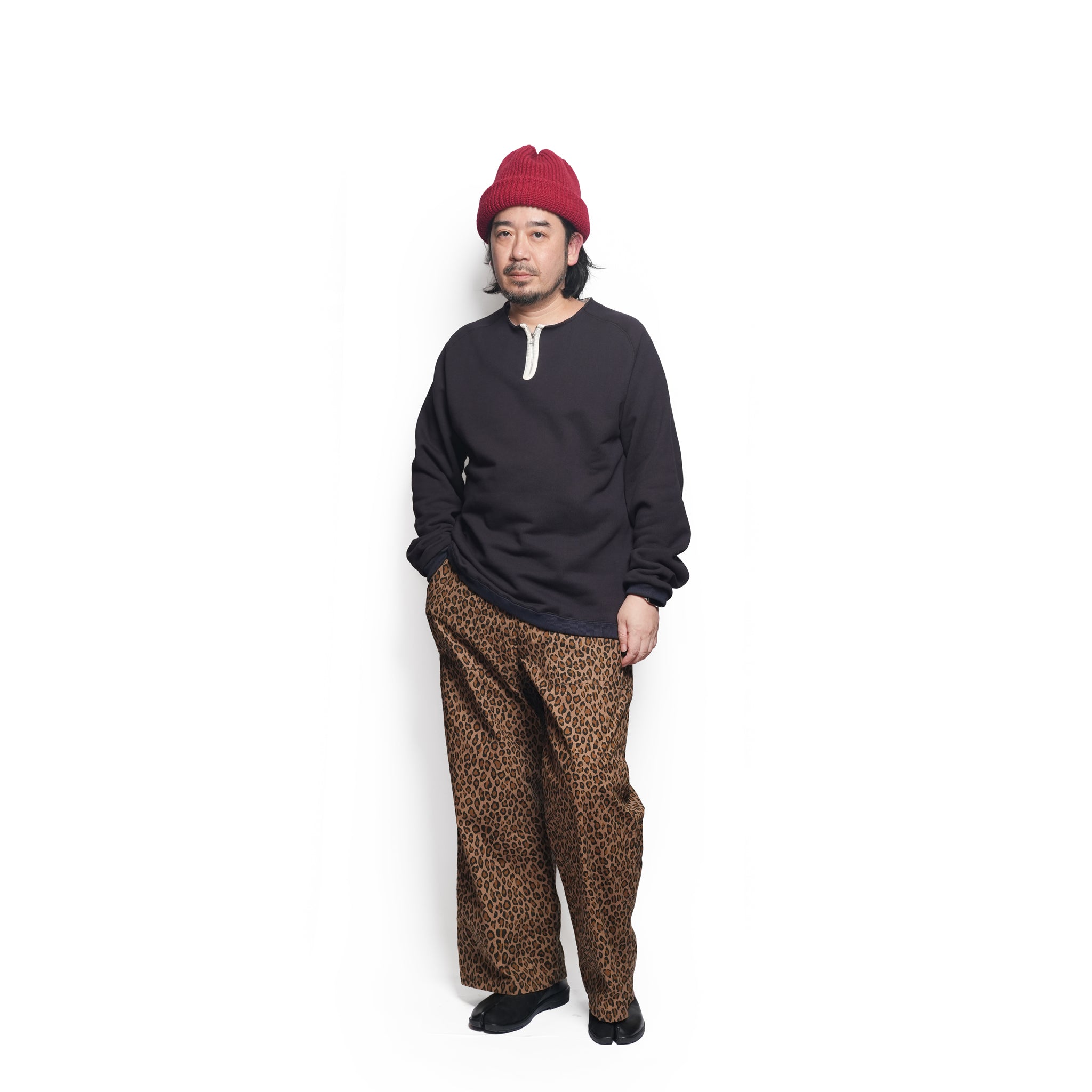 HALF ZIP SWEAT SHIRT | Color_Navy | No_STN-01_Navy【CATTA_カッタ】