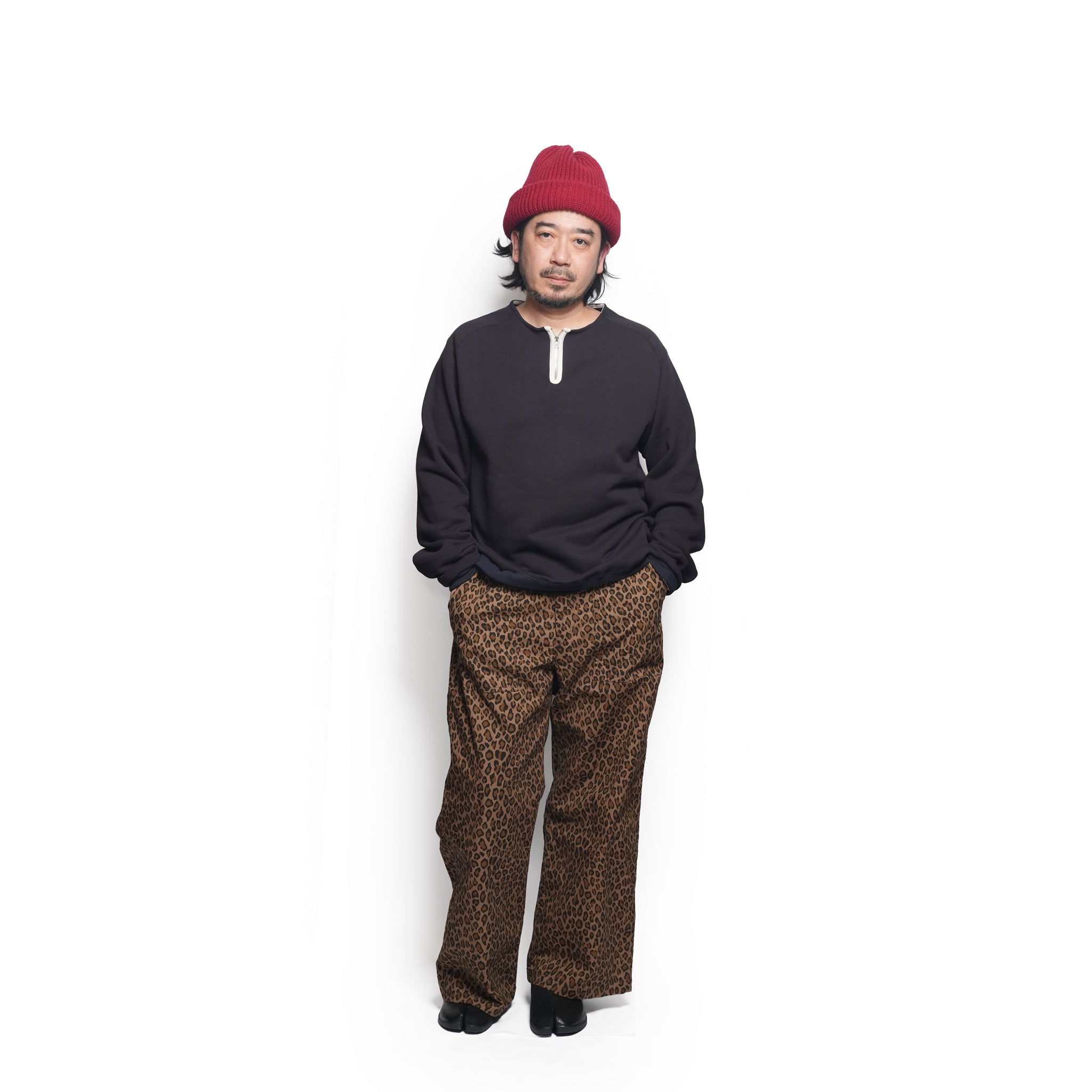 HALF ZIP SWEAT SHIRT | Color_Navy | No_STN-01_Navy【CATTA_カッタ】