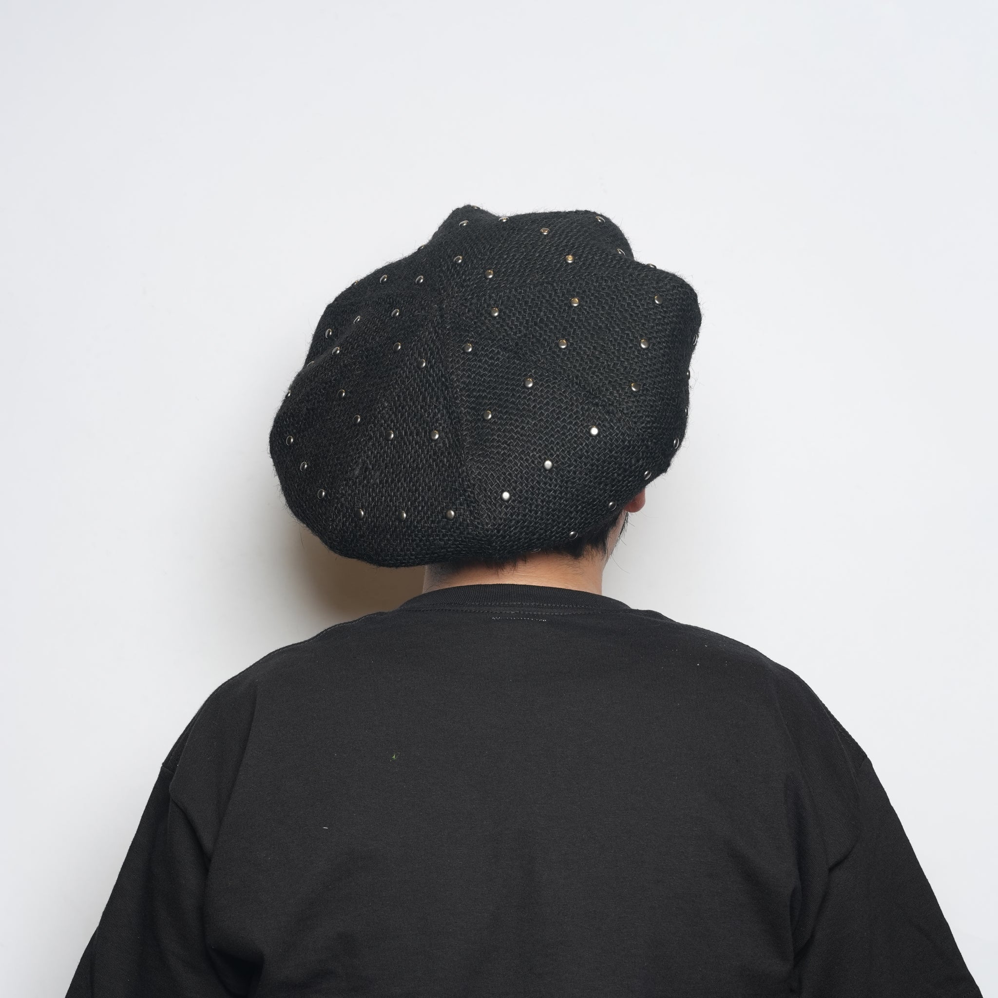 JUTE 8 PANELS BIG BERET with STUDS | ORIGINAL JOHN
