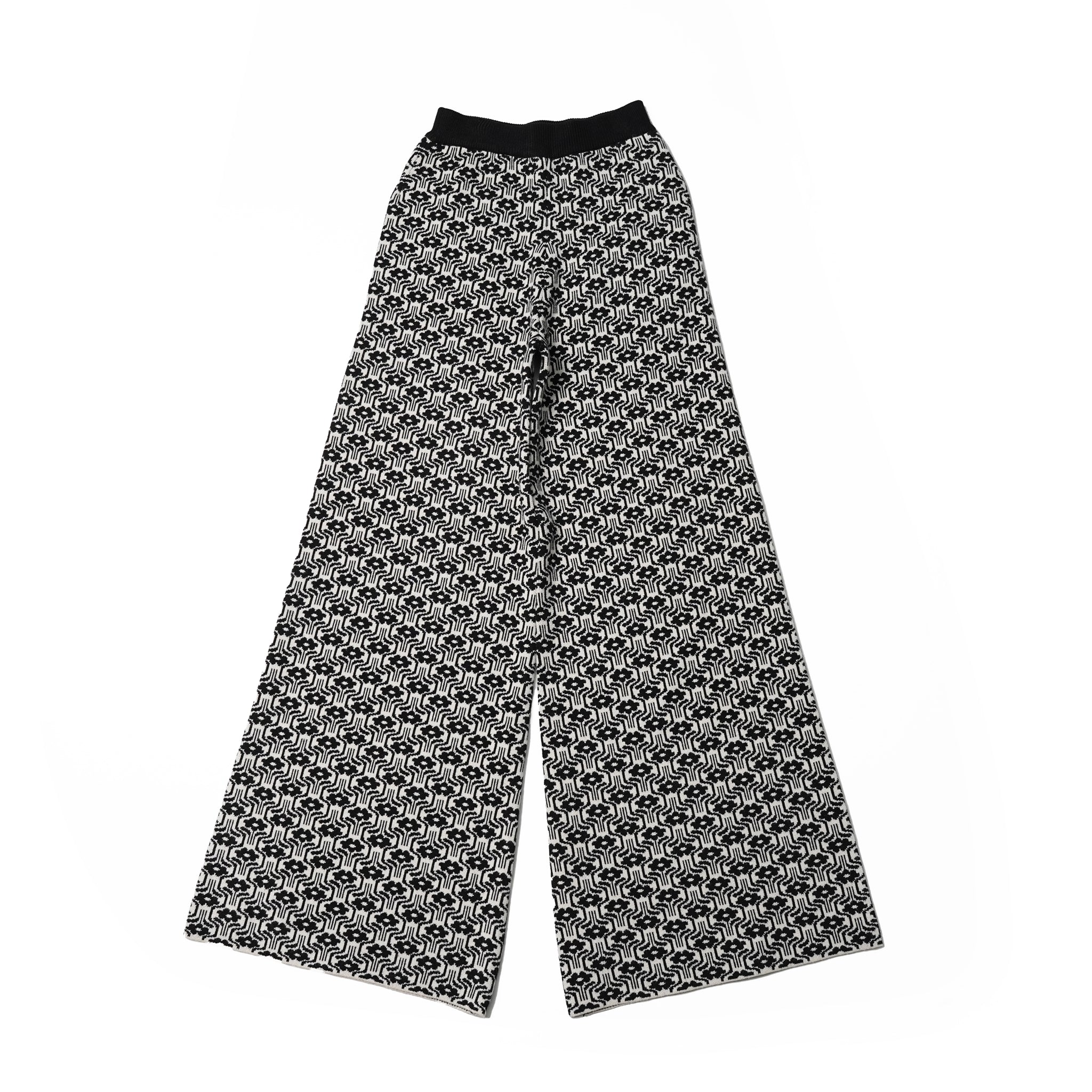 Name:Jacquard Knit Baggy Pants | Color:Geometry【AMBERGLEAM_アンバーグリーム】| No:11481311128