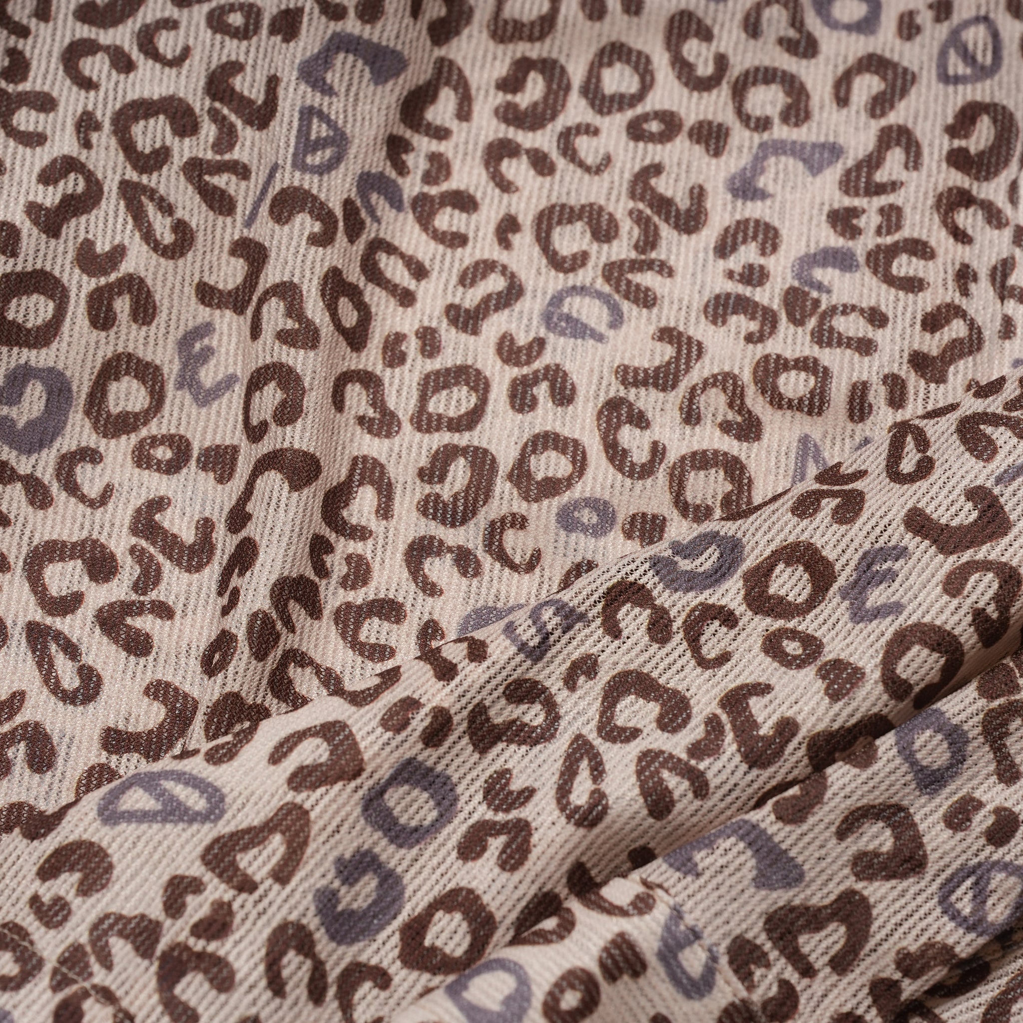 leopard print open collar mesh shirt – Beige | M-2510453_Beige | MODEM DESIGN