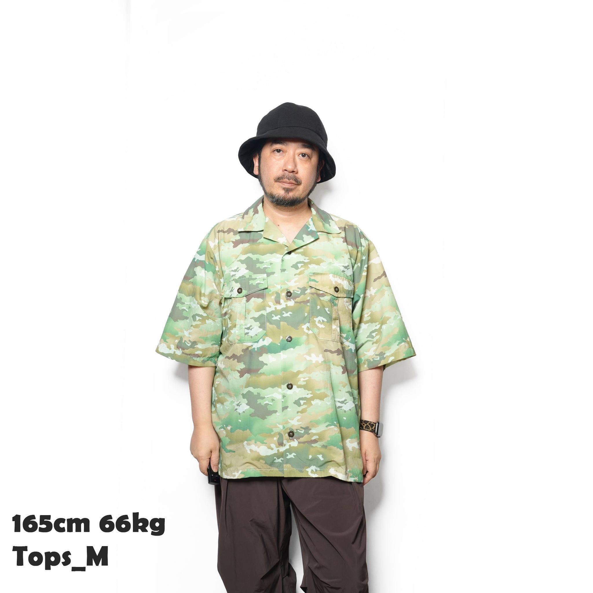 AM-2417008 | Camo Print H / S Utility Shirt – Khaki / Blue【ARMYTWILL_アーミーツイル】