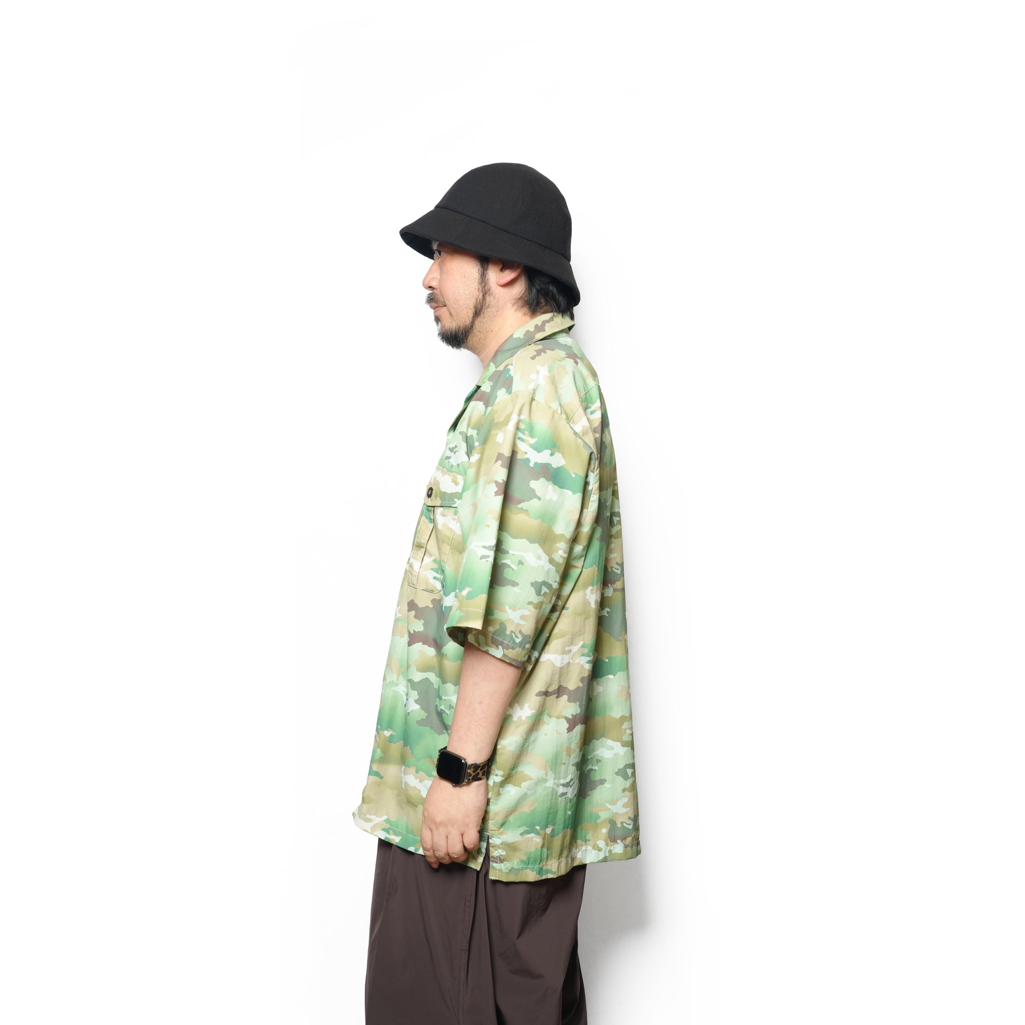 AM-2417008 | Camo Print H / S Utility Shirt – Khaki / Blue【ARMYTWILL_アーミーツイル】