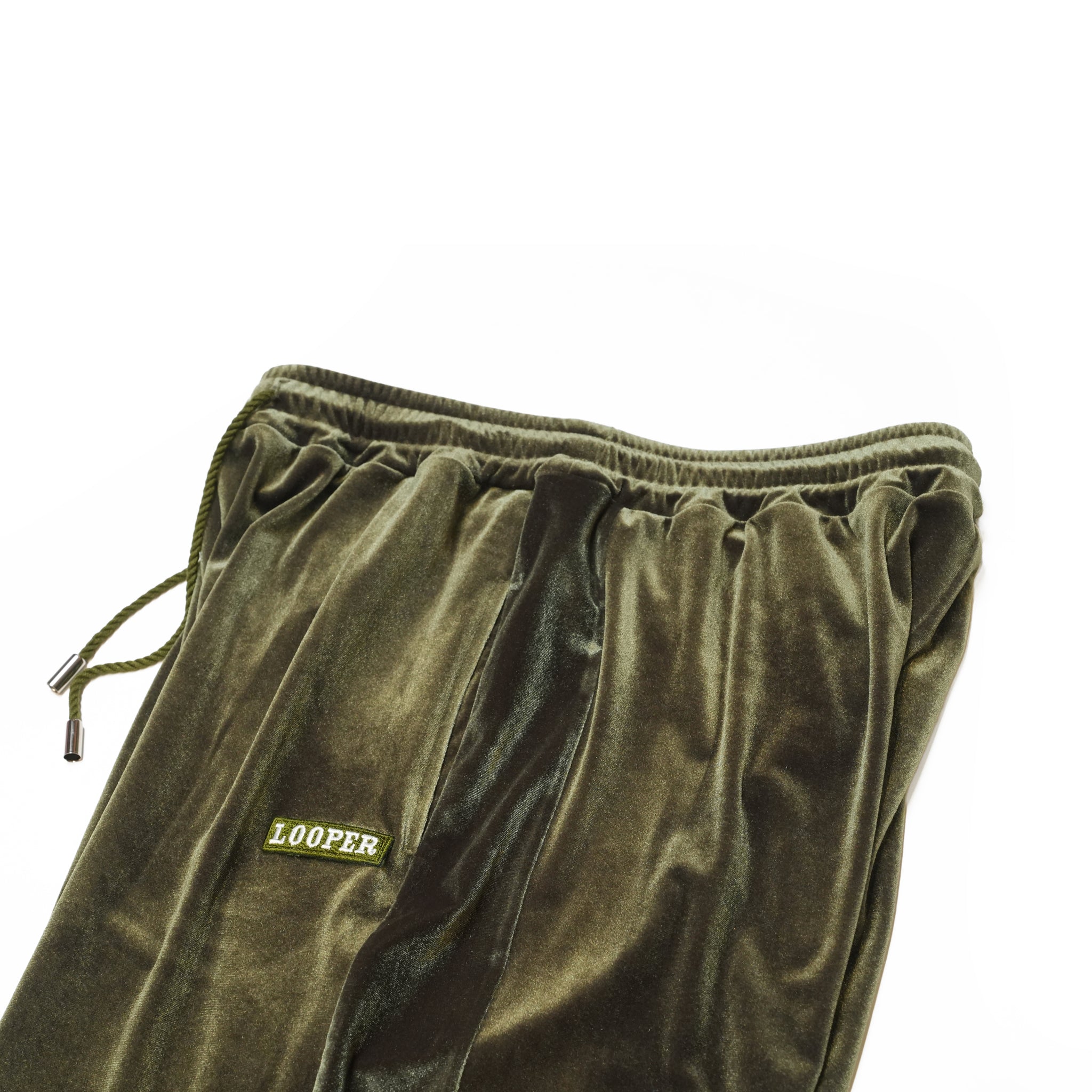 ベロアカッティングラインパンツ – Olive | 2601KT102_Olive | Looper