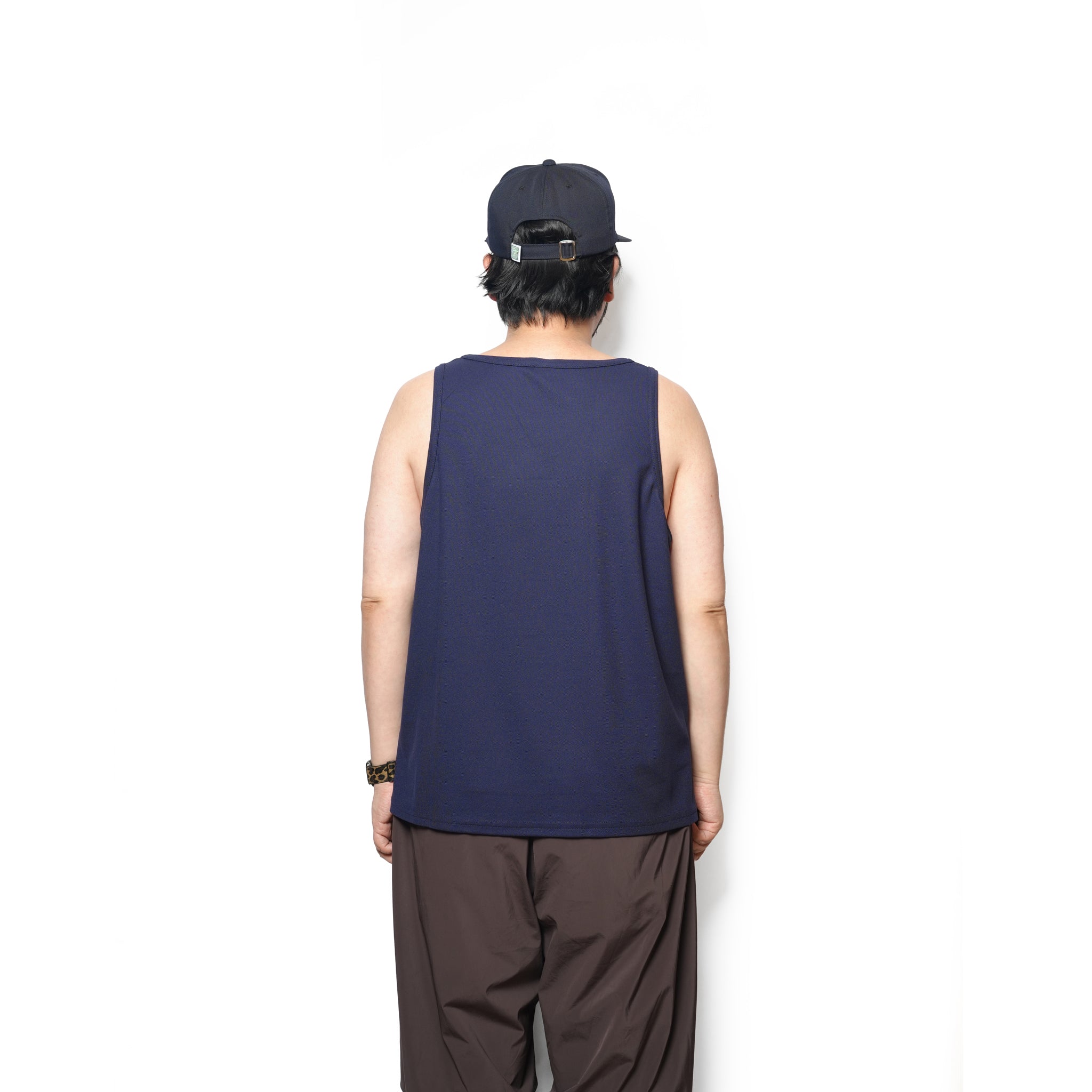 Dry Pique Tank Top 100% Polyester – White / Black / Navy | Size:M / L | SMOKE T ONE | D-SPORT WEAR【ネコポス選択可能】
