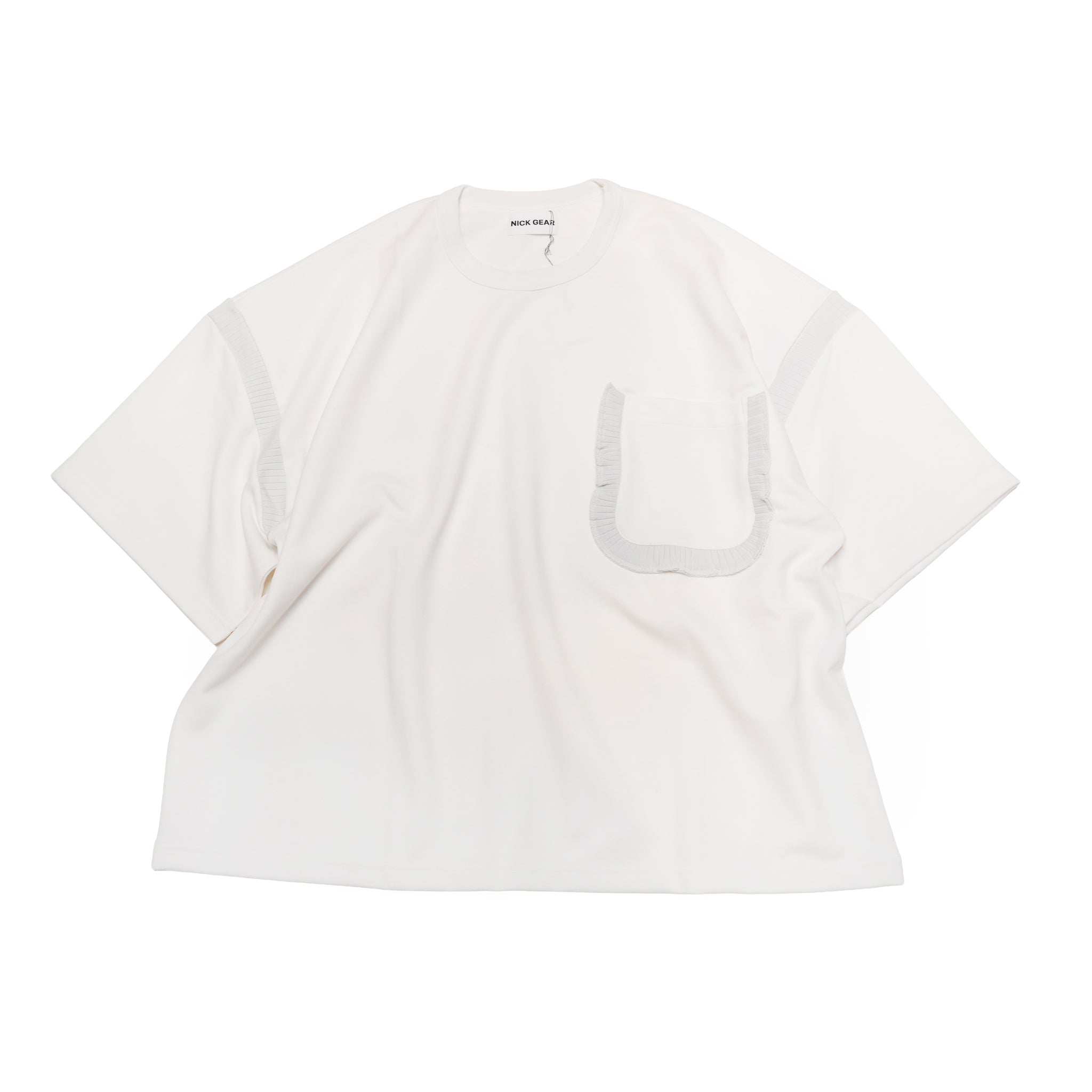 Rib T-Shirt | Color_White | No_26S-01_White【NICK GEAR_ニックギア】【入荷予定アイテム・入荷連絡可能】