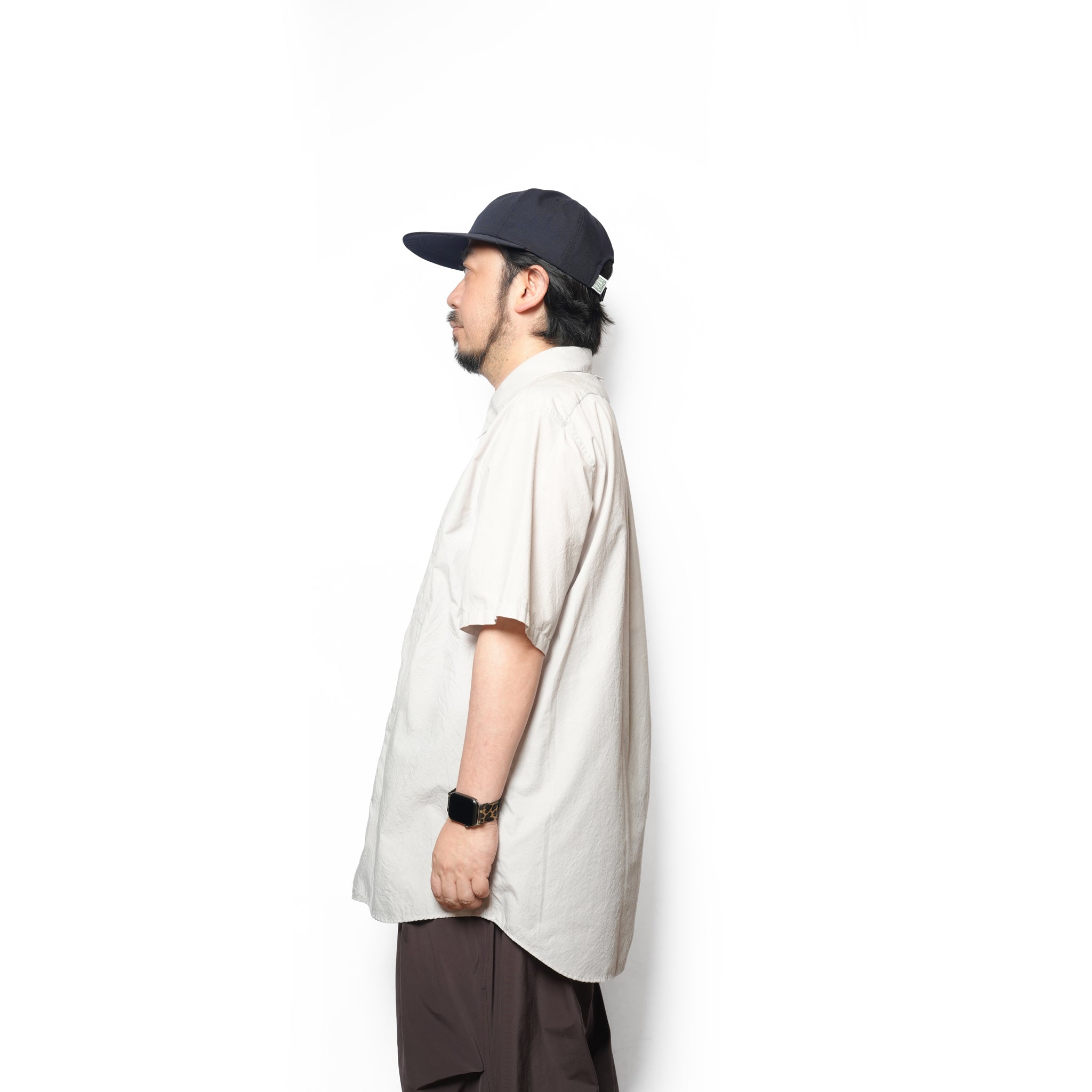 REGULAR COLLAR S/S SHIRT-NATURAL WASHER – Gray | CATTA SHIRTS
