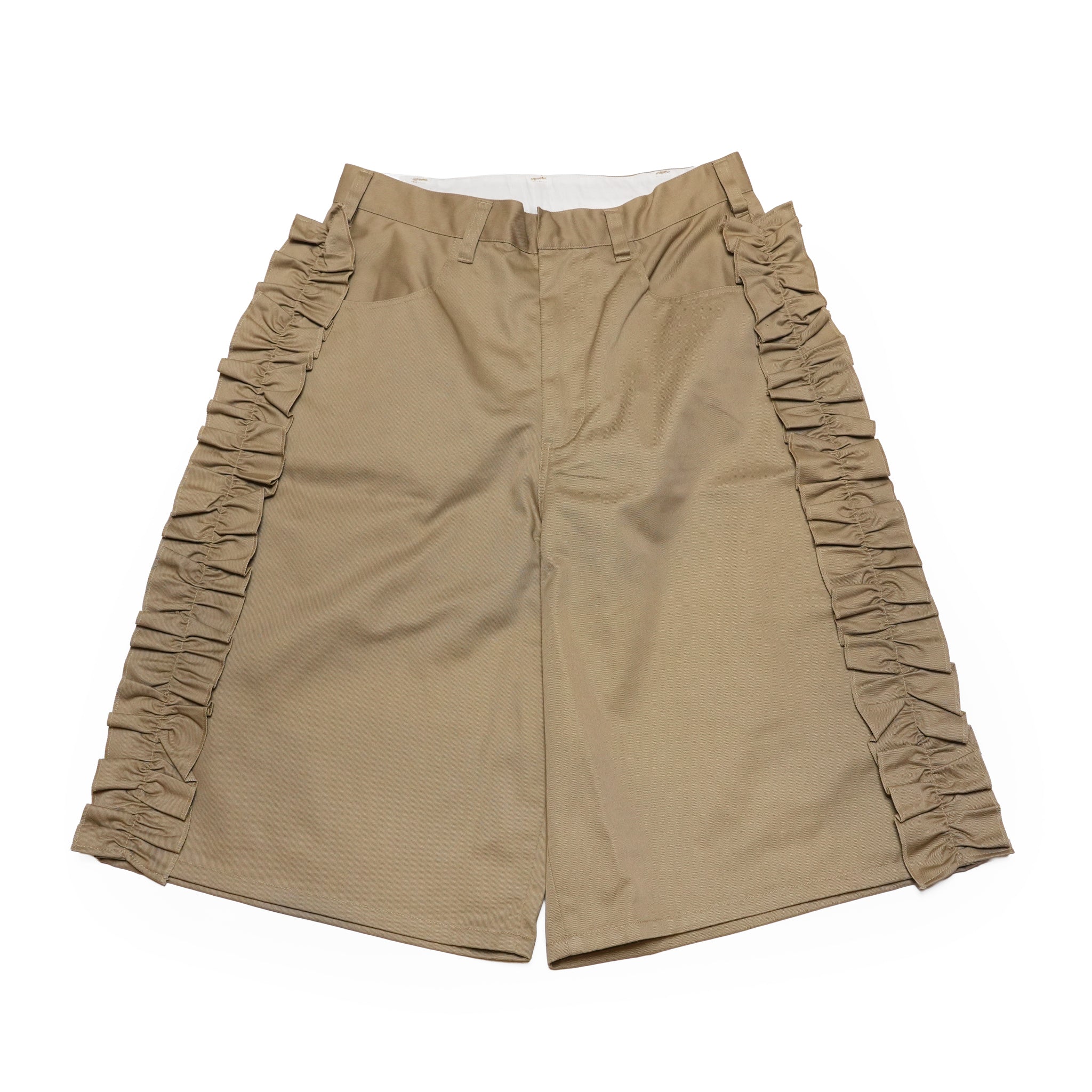 Frill Chino Shorts | Color_Beige | No_26S-04_Beige【NICK GEAR_ニックギア】【入荷予定アイテム・入荷連絡可能】