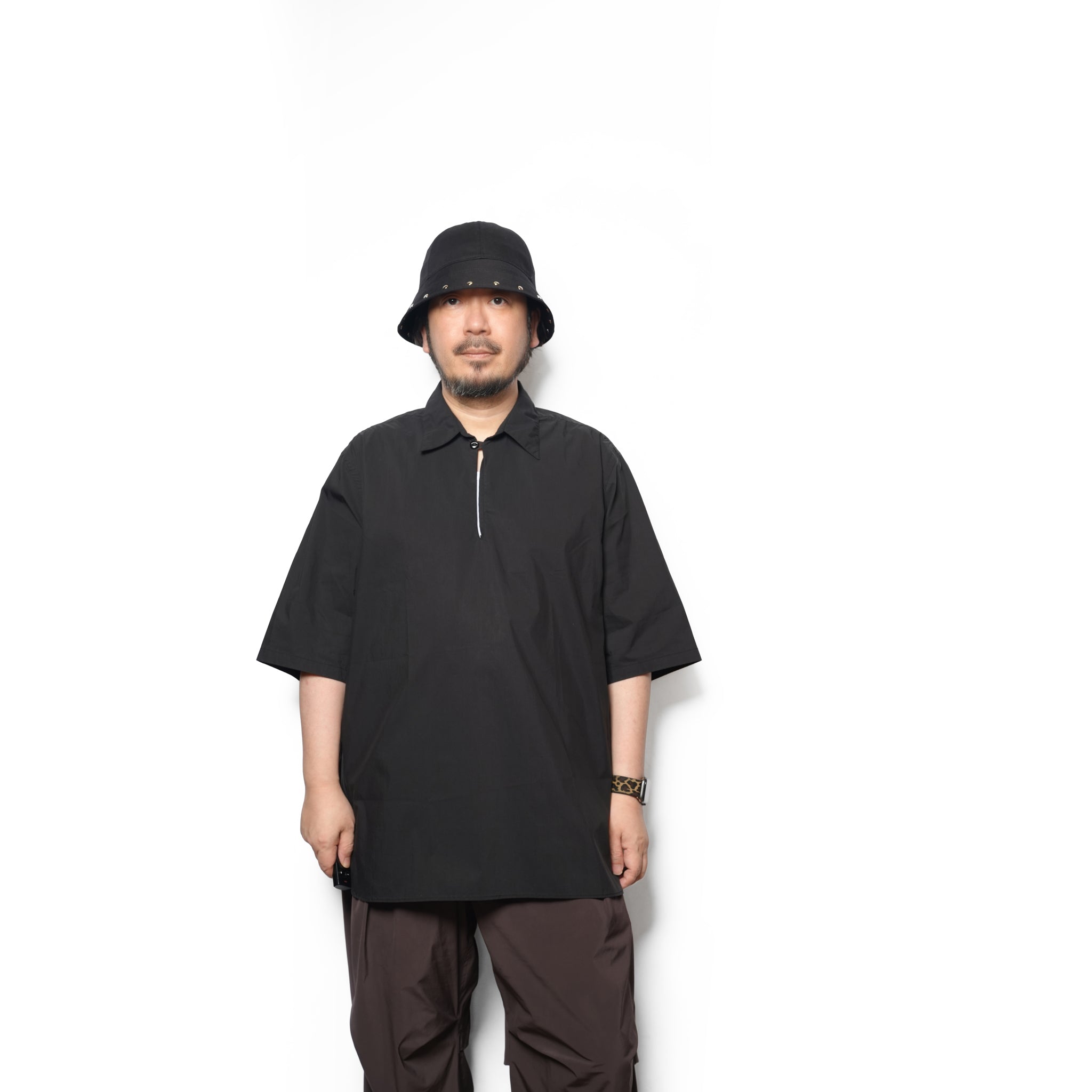 SKIPPER SHIRT-TYPEWRITER – Black | CATTA SHIRTS
