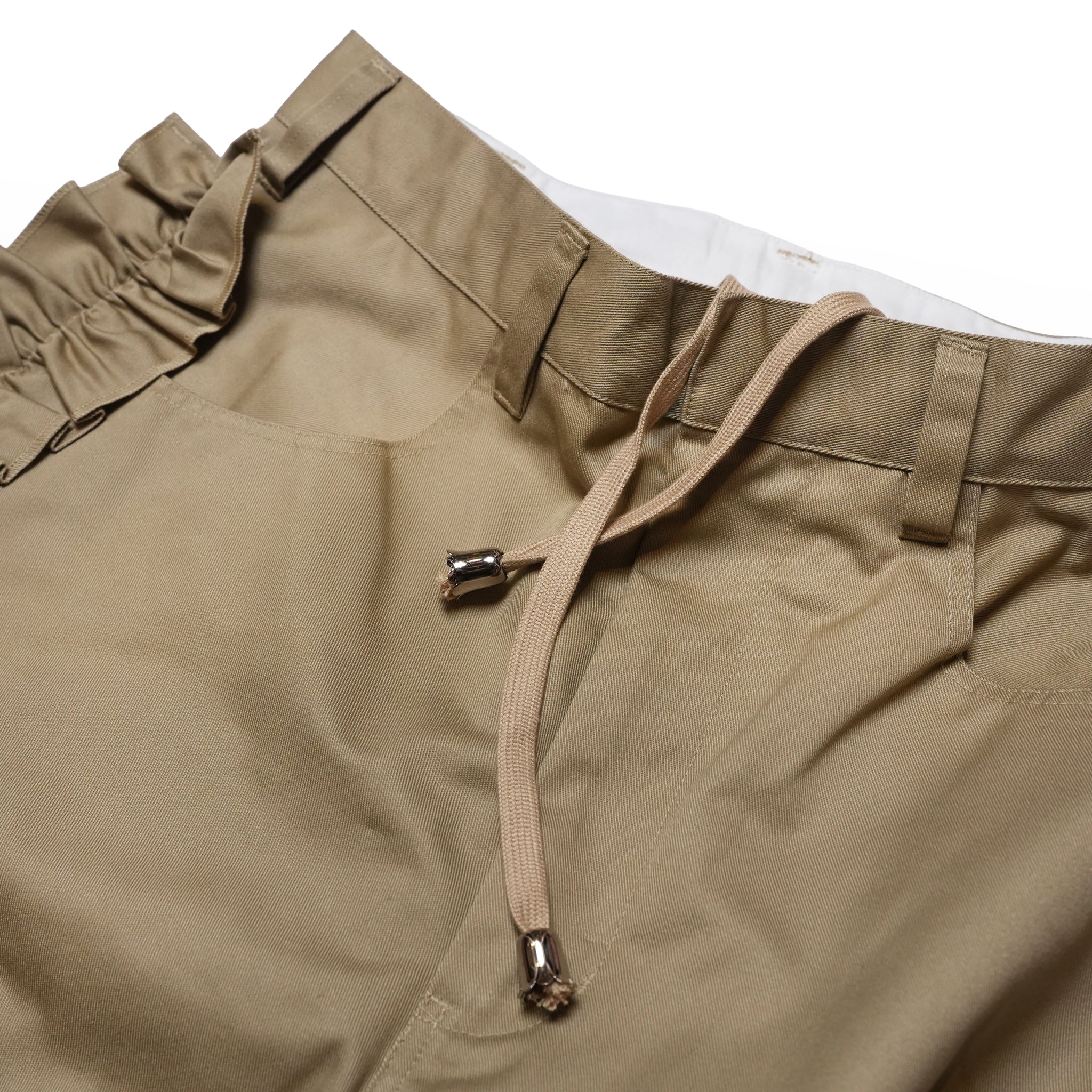 Frill Chino Shorts | Color_Beige | No_26S-04_Beige【NICK GEAR_ニックギア】【入荷予定アイテム・入荷連絡可能】