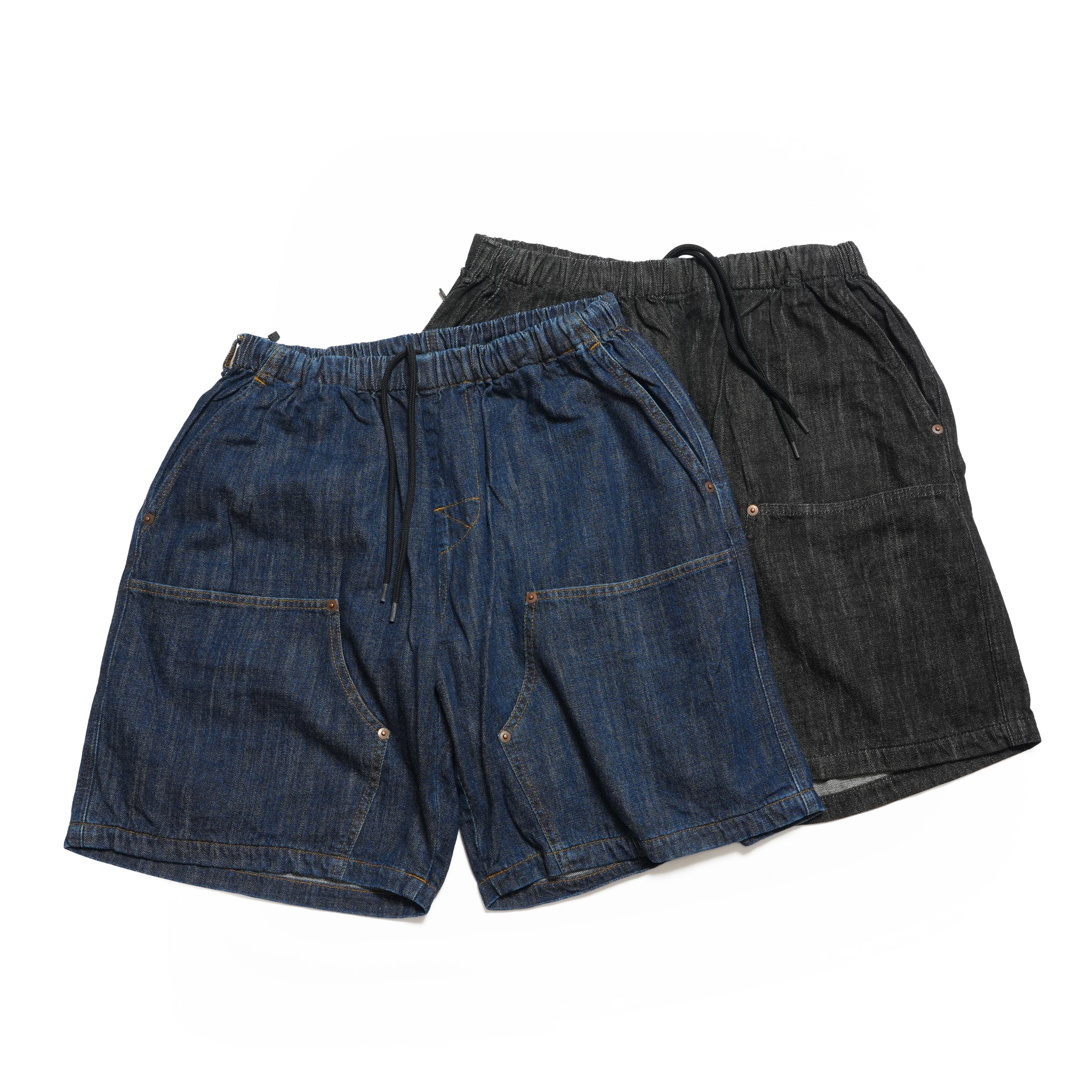 №161 [ Double Knee pocket denim Beachshorts ]| RELAX FIT