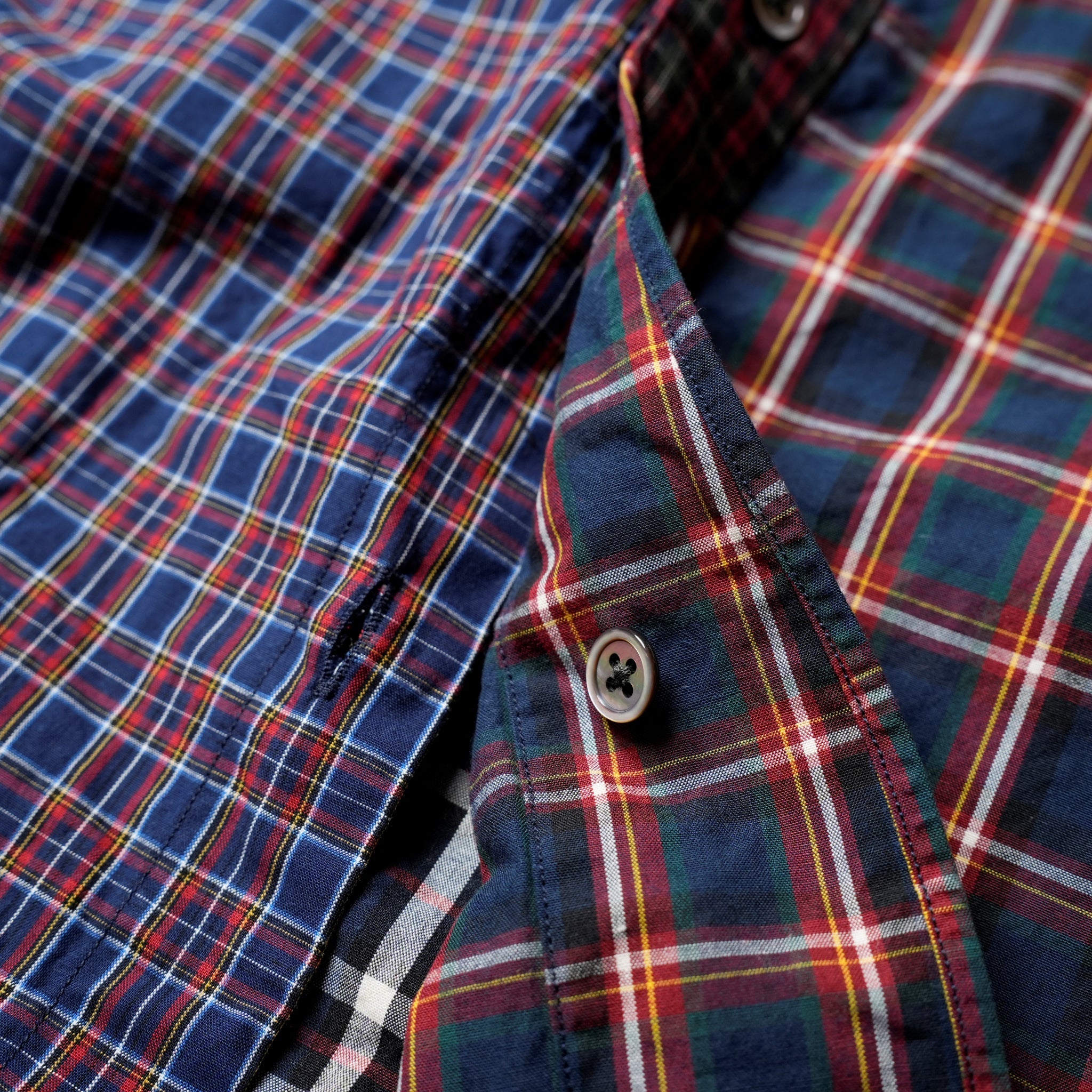 FPO-02_NAVY | FAKE PULLOVER  SHIRTS-CRAZY CHECK | Color:Navy【CATTA_カッタ】