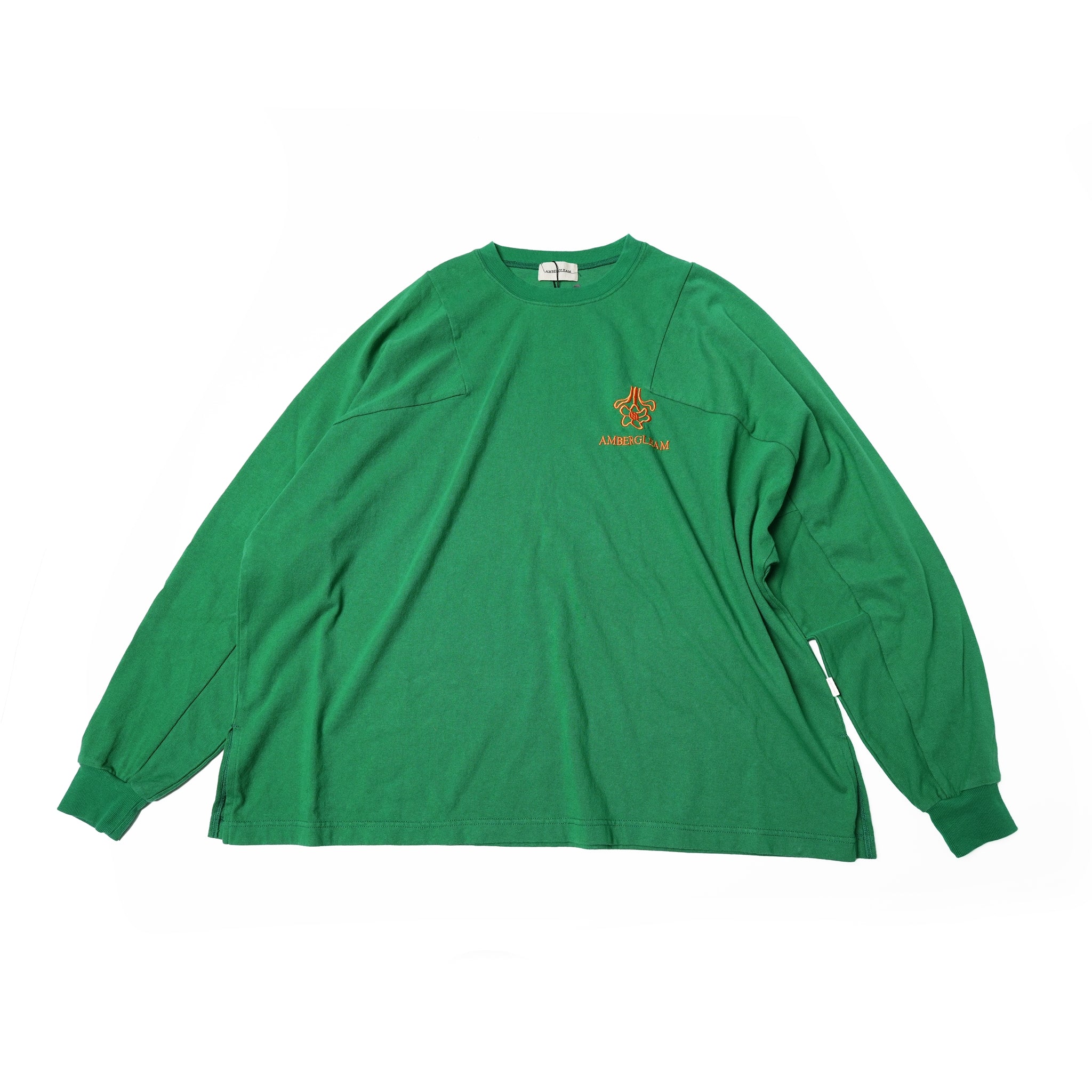 Name:Embroidery Panel Long Sleeve | Color:Ash Whte /Black/Green/Marigo