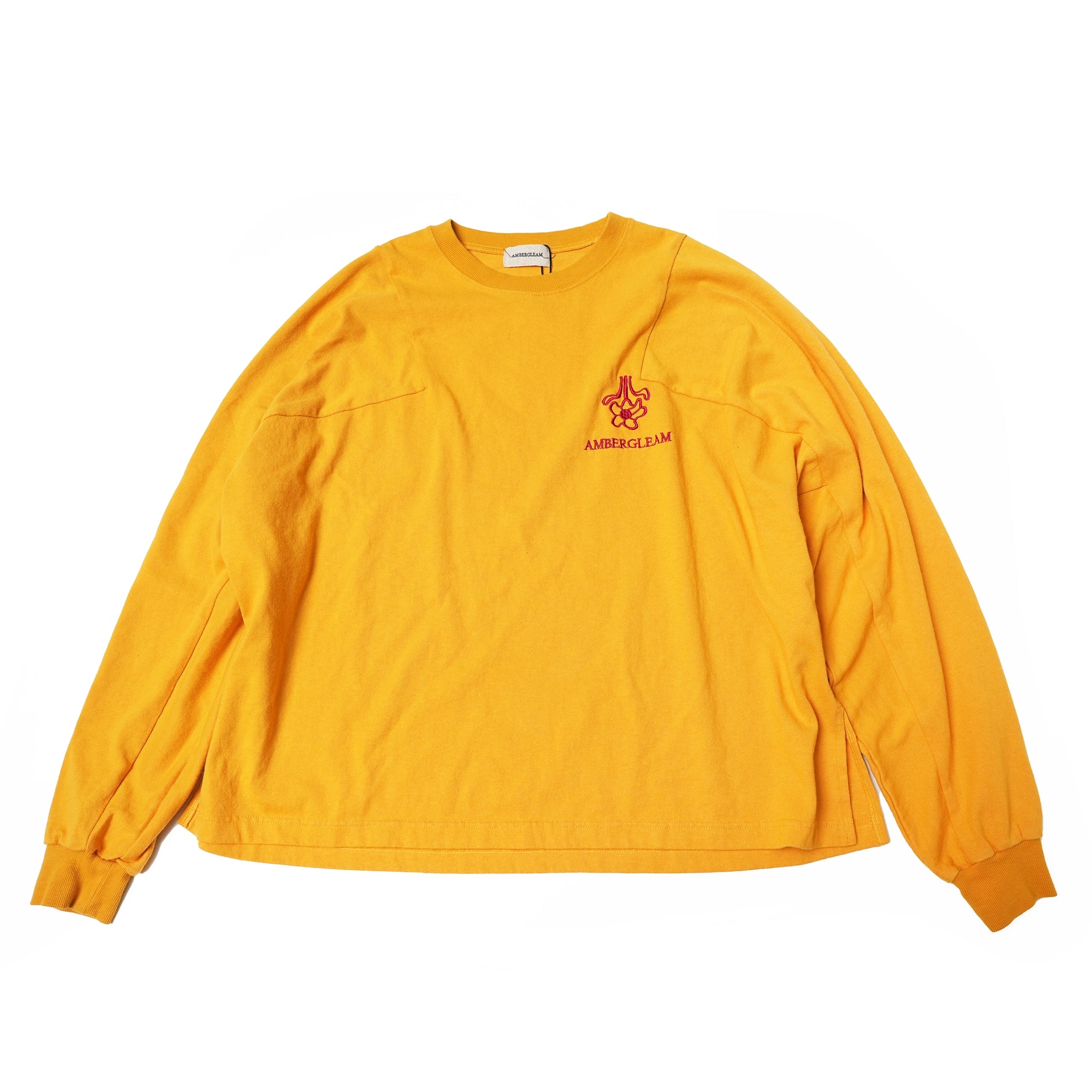 Name:Embroidery Panel Long Sleeve | Color:Ash Whte /Black/Green/Marigold/Redchili【AMBERGLEAM_アンバーグリーム】| No:1169141211
