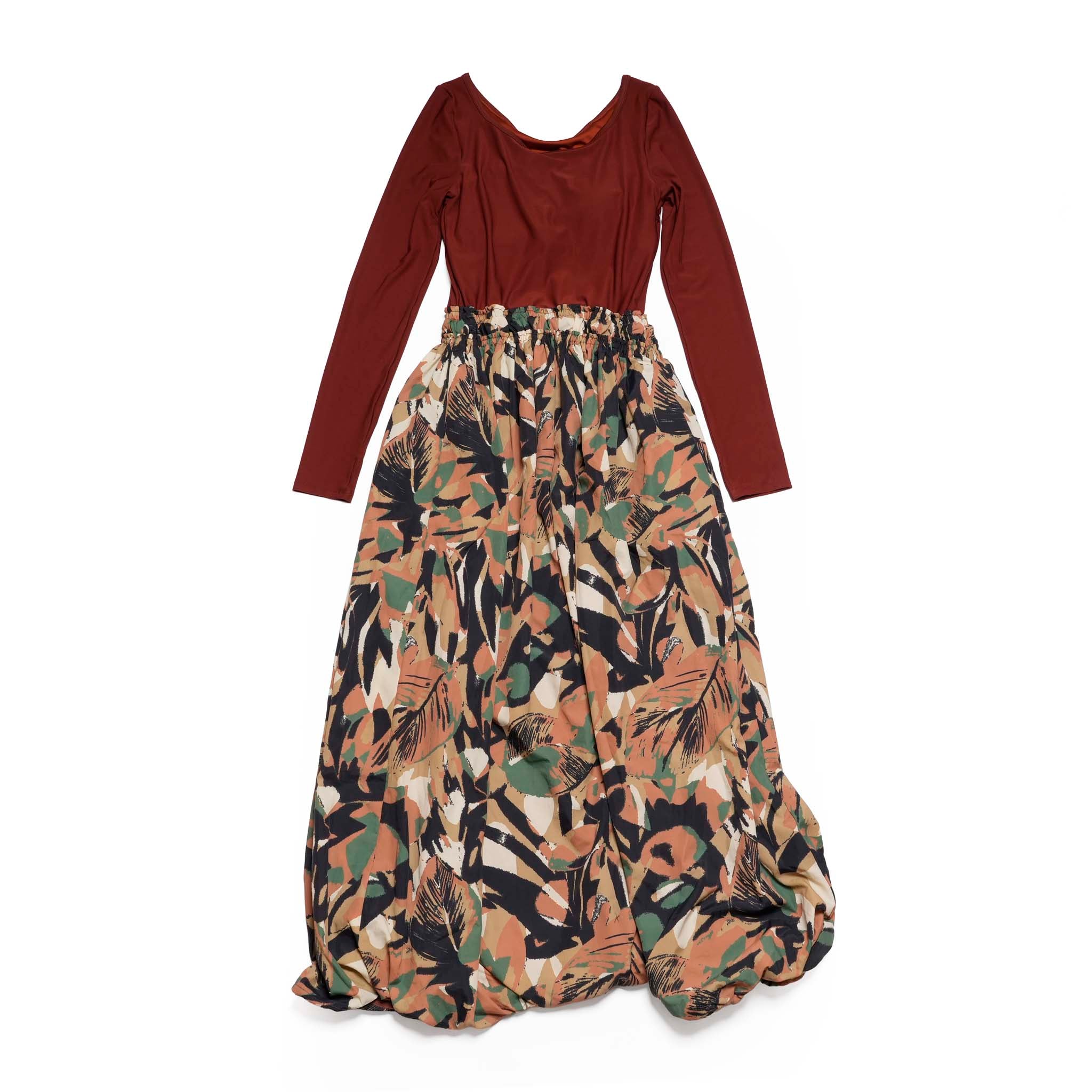 Balloon Hybrid Dress | Color:Camoflage【AMBERGLEAM_アンバーグリーム】