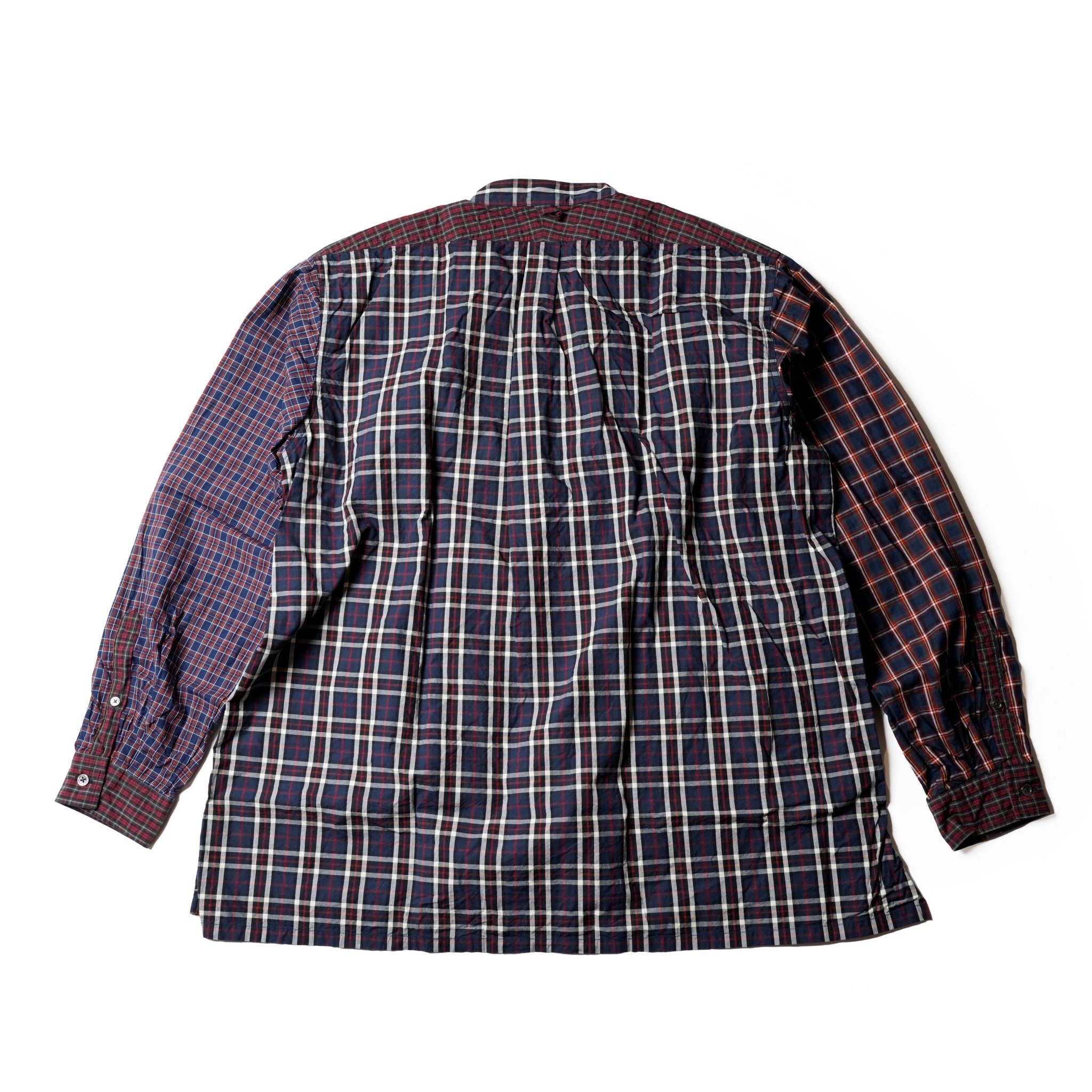 FPO-02_NAVY | FAKE PULLOVER  SHIRTS-CRAZY CHECK | Color:Navy【CATTA_カッタ】