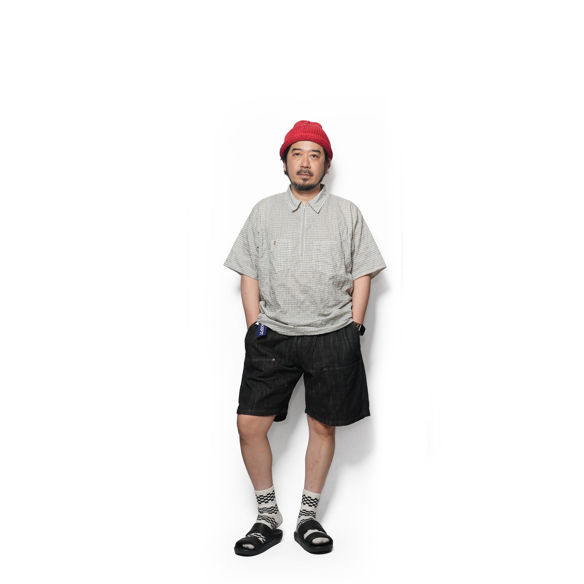 №161 [ Double Knee pocket denim Beachshorts ]| RELAX FIT