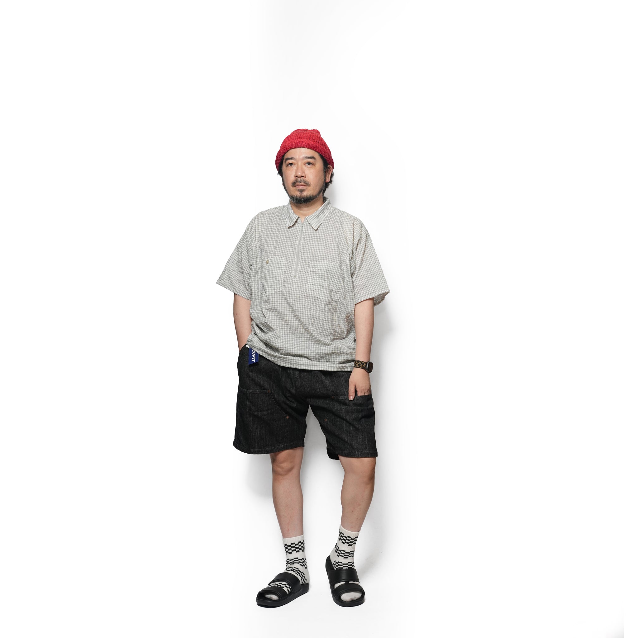 №161 [ Double Knee pocket denim Beachshorts ]| RELAX FIT