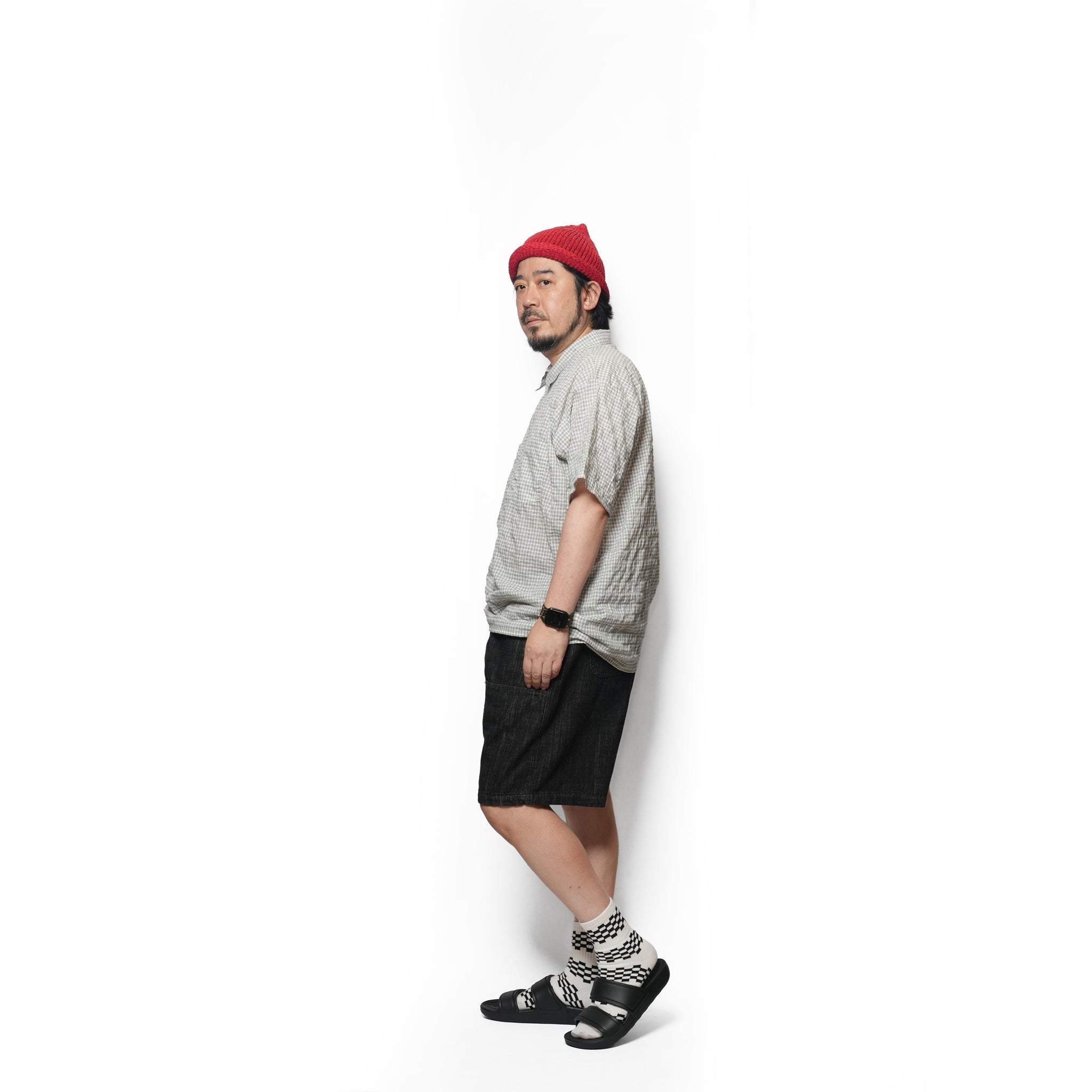 №161 [ Double Knee pocket denim Beachshorts ]| RELAX FIT