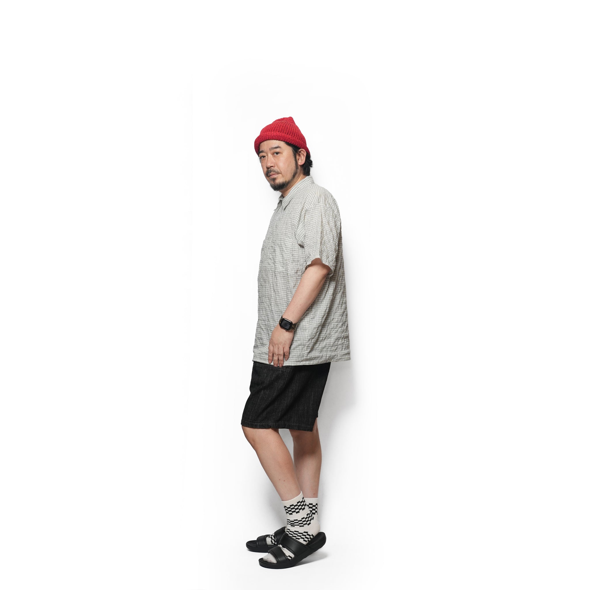 №161 [ Double Knee pocket denim Beachshorts ]| RELAX FIT