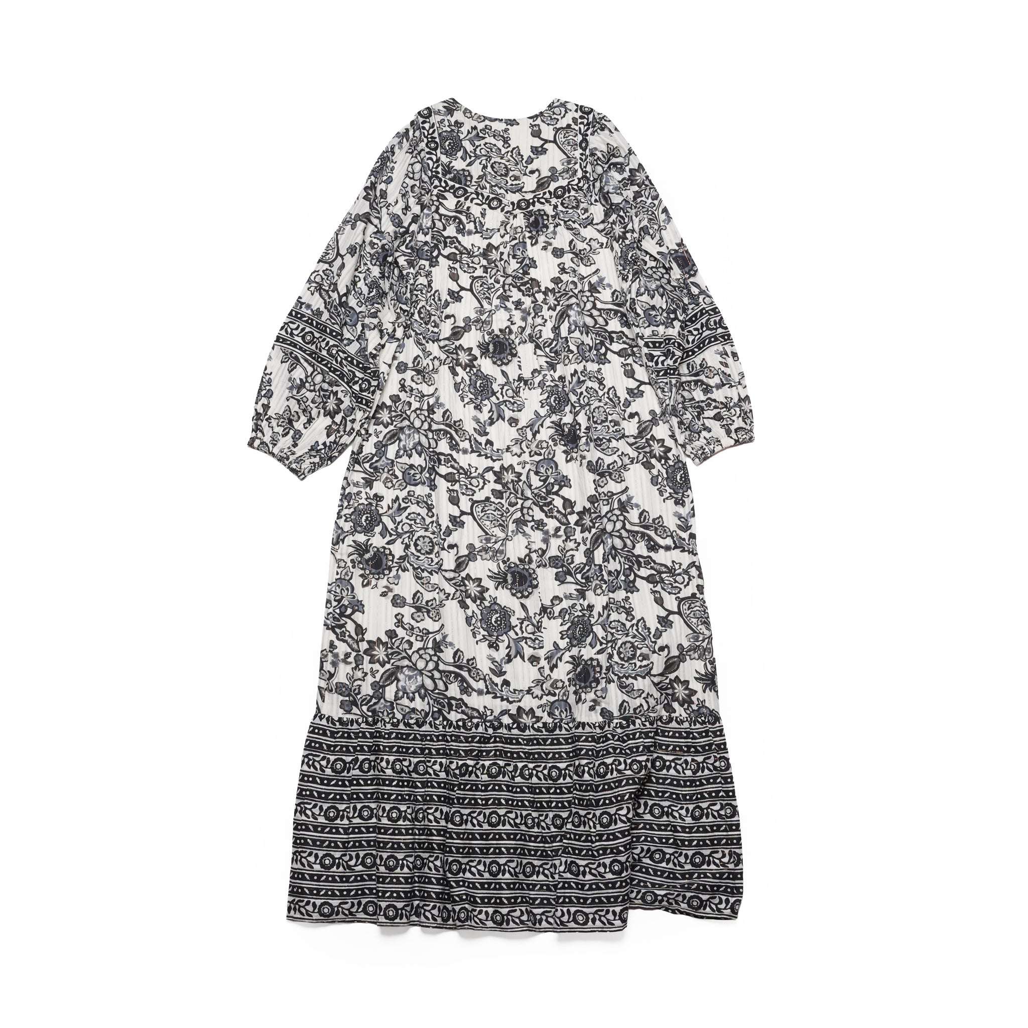 Paisley Flower Print Dress | Color_Black | No_020461SB1_Black【SARA MALLIKA_サラマリカ】
