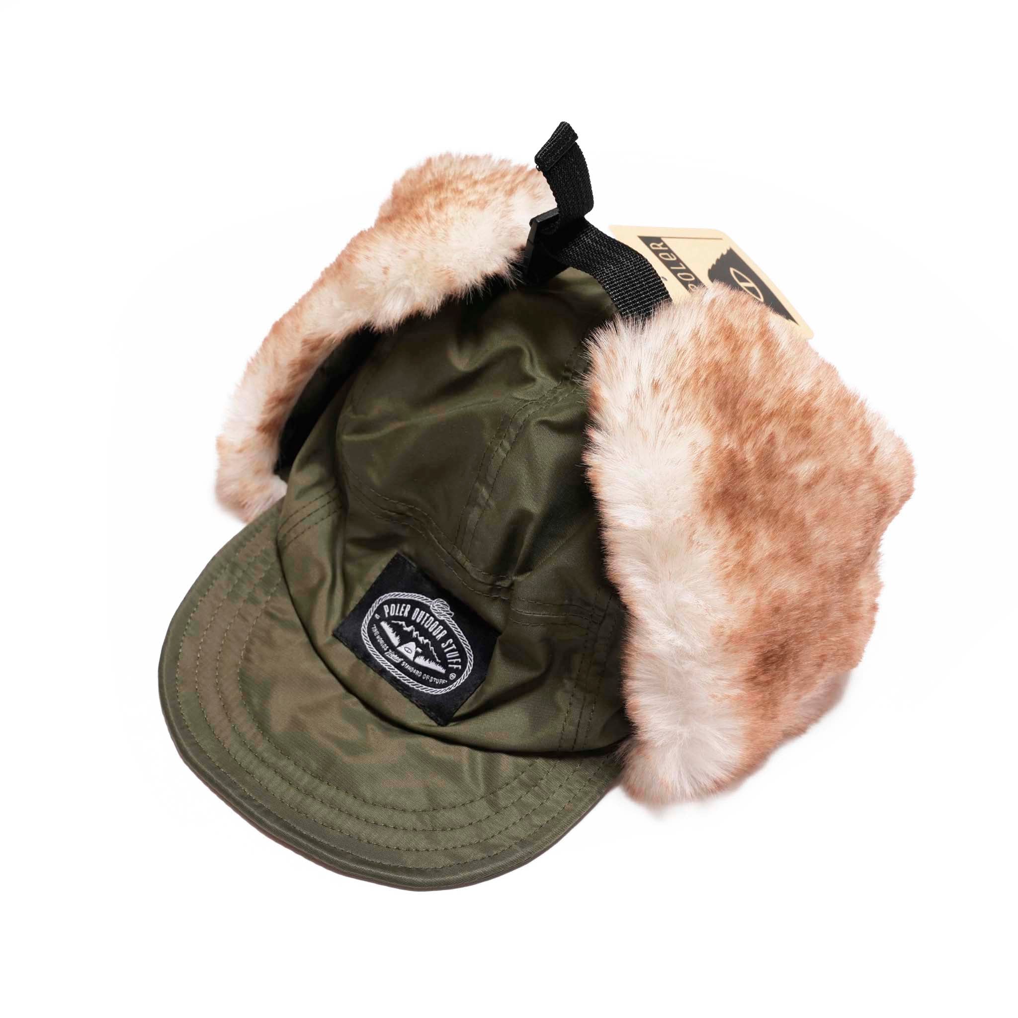 PL FLIGHT NYLON FUR FLAP CAP OLIVE[253MCV0082-OLV] | Color_Olive | No_4100225fw0229_olive【POLER_ポーラー】【ネコポス選択可能】