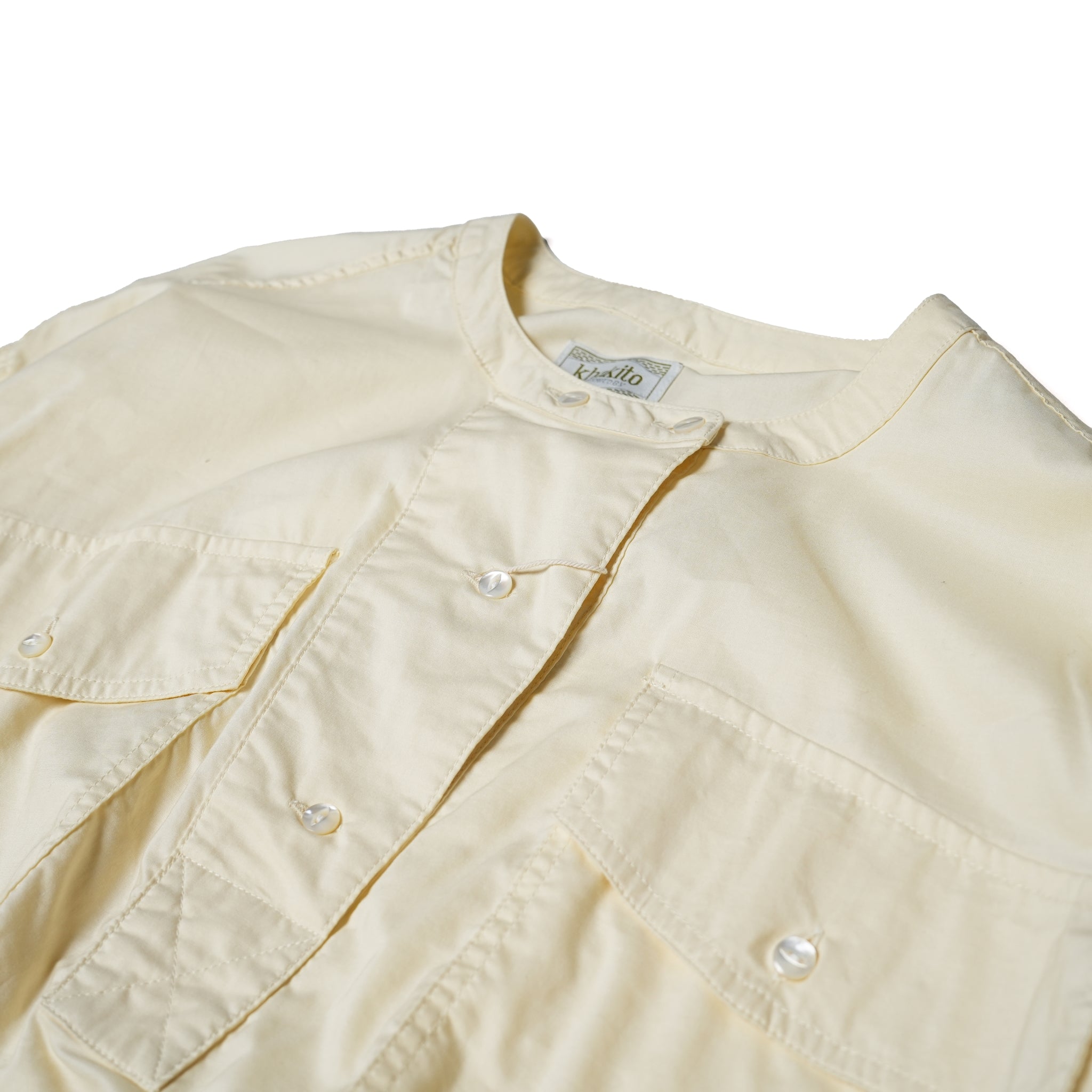 No:WTR4575 | Name:M55ポケット付きアレンジシャツ | Color:Ivory/Black | Size:Free【KHAKITO_ カキート】