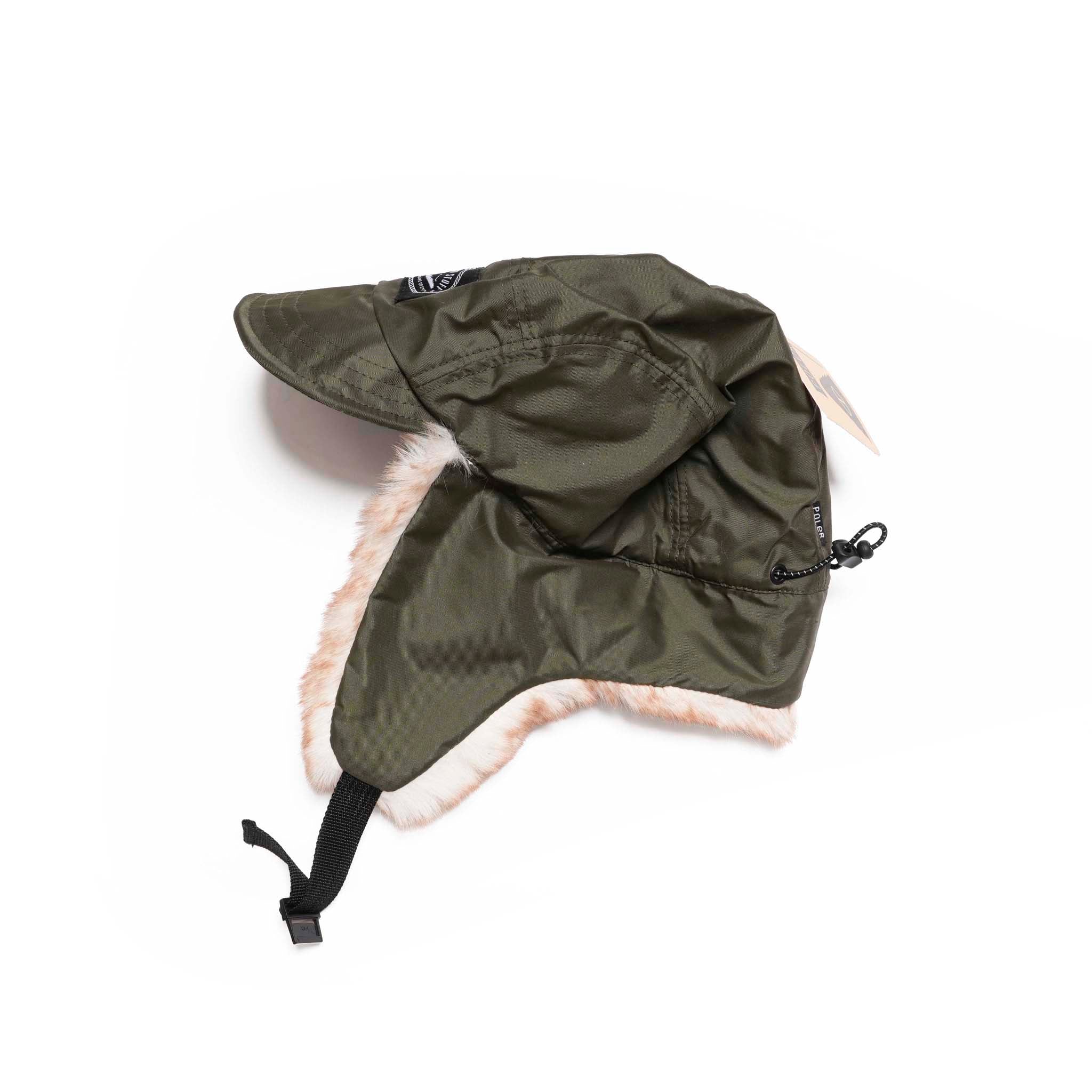 PL FLIGHT NYLON FUR FLAP CAP OLIVE[253MCV0082-OLV] | Color_Olive | No_4100225fw0229_olive【POLER_ポーラー】【ネコポス選択可能】