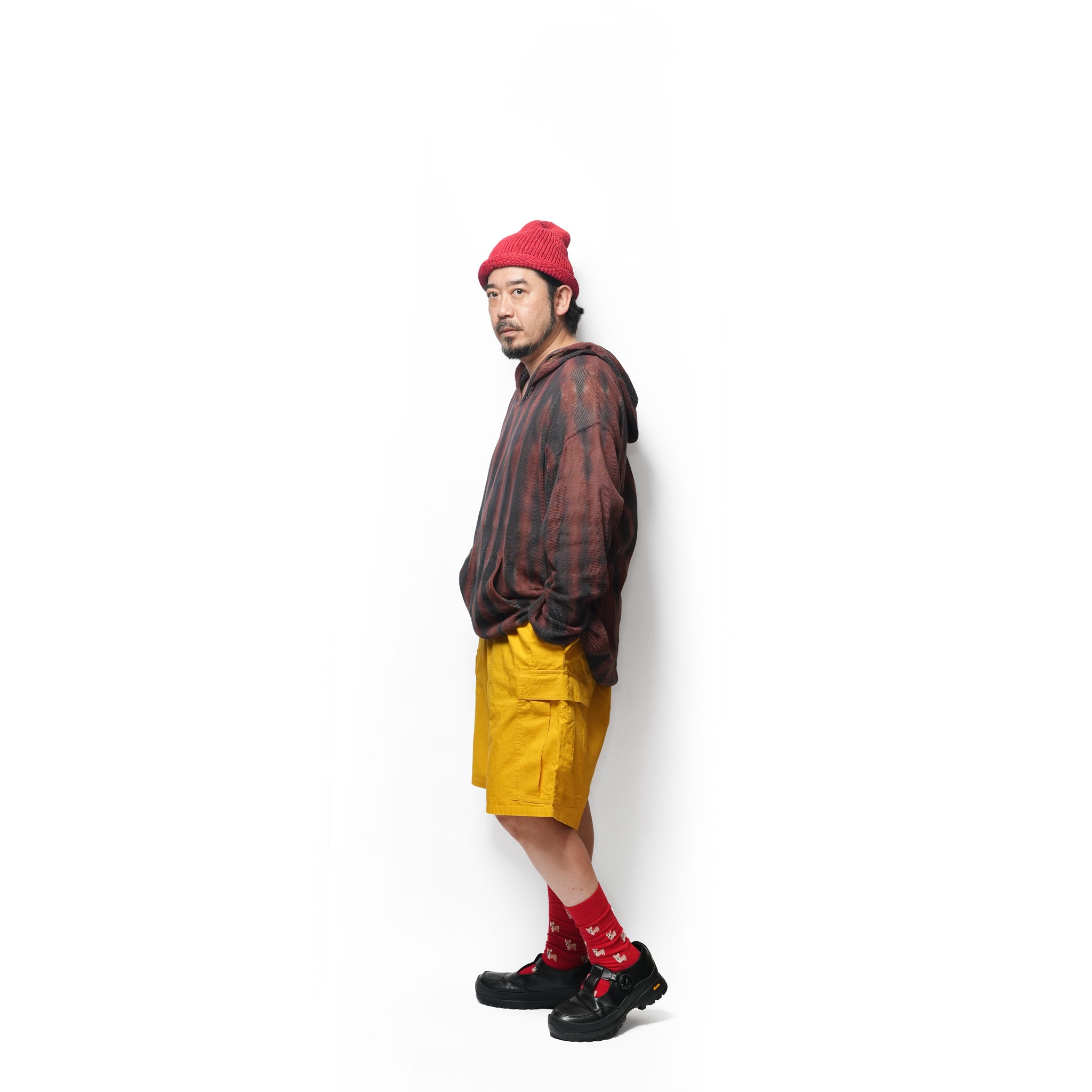 Easy Trousers Shorts / Randy shorts-rip (Yellow) | IMPRESTORE