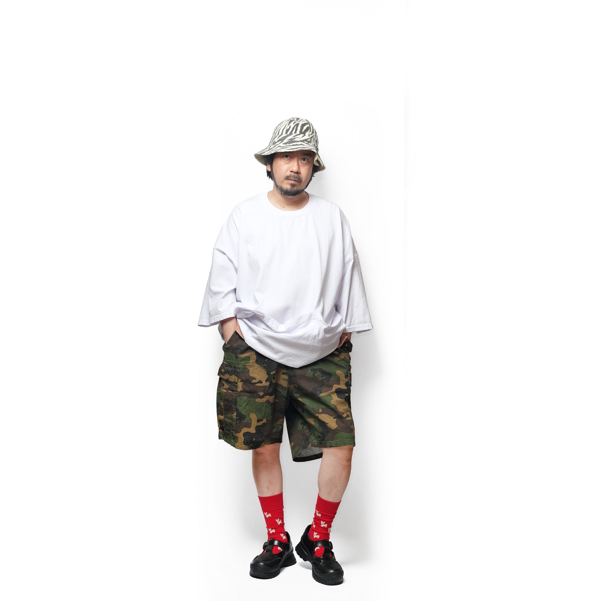 Easy Trousers Shorts / Randy shorts-rip (Woodland) | IMPRESTORE
