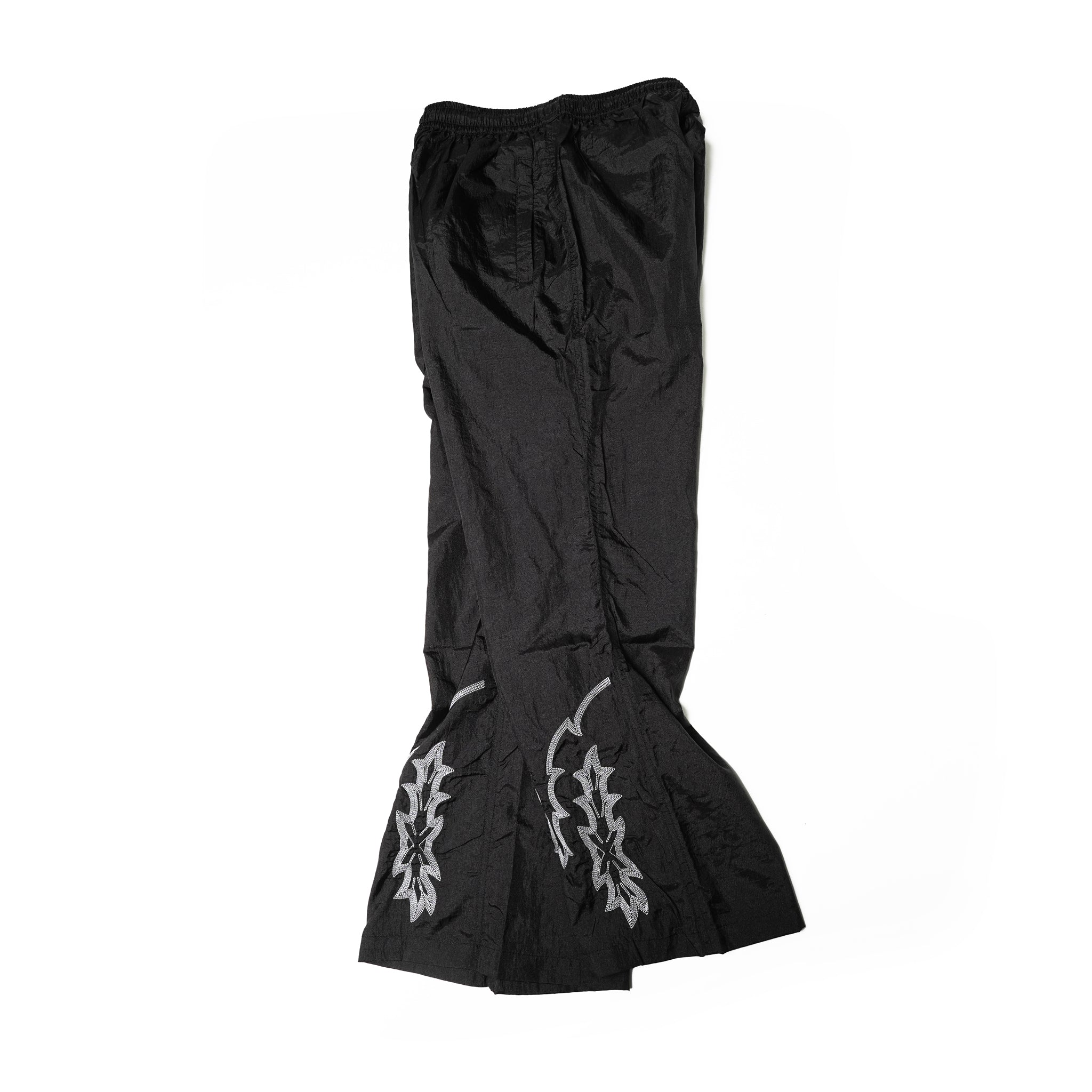 OK261-501 | Nylon Embroidery Pants – Black | OK