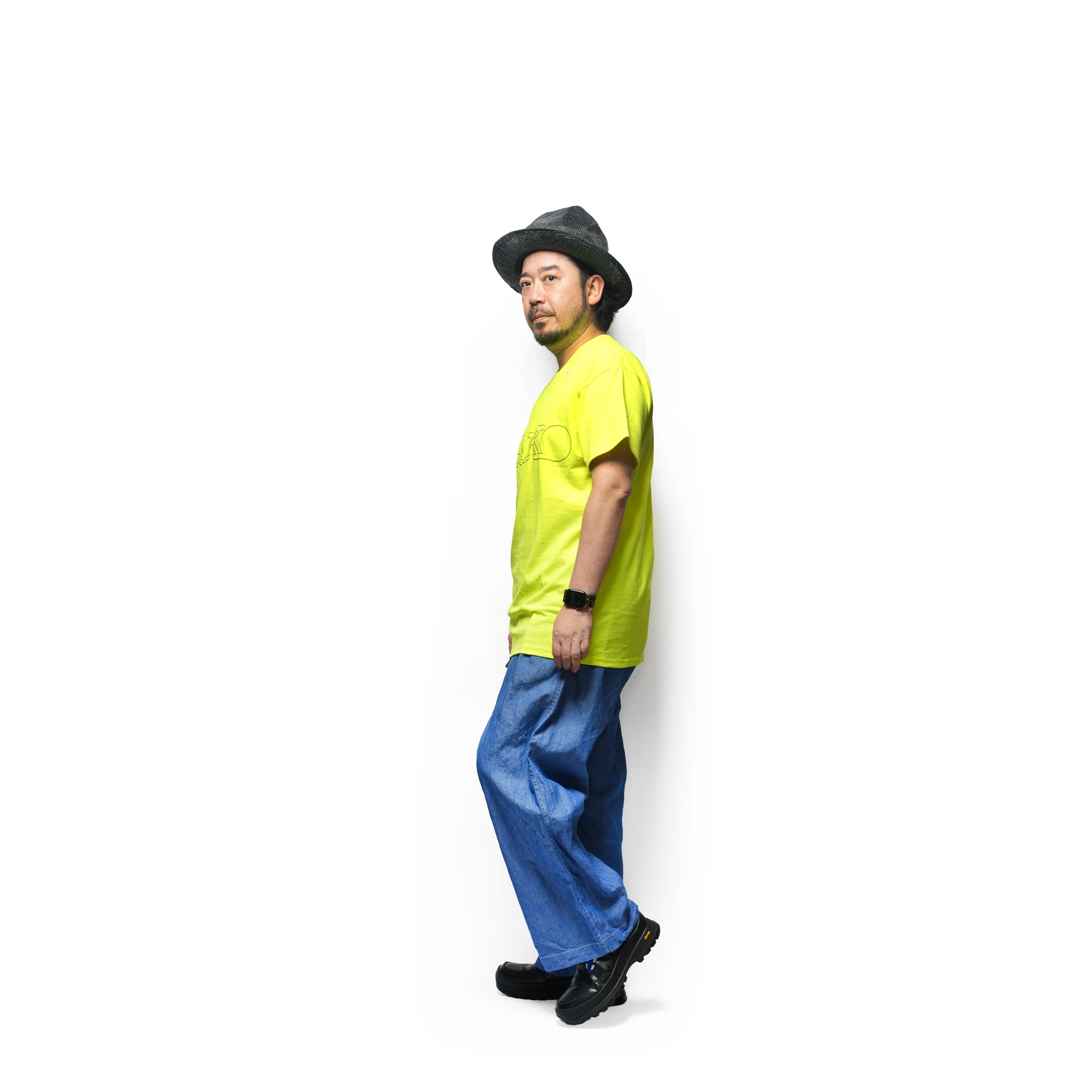 SAIKO STITCH S/S TEE – N/Yellow | OK【ネコポス選択可能】