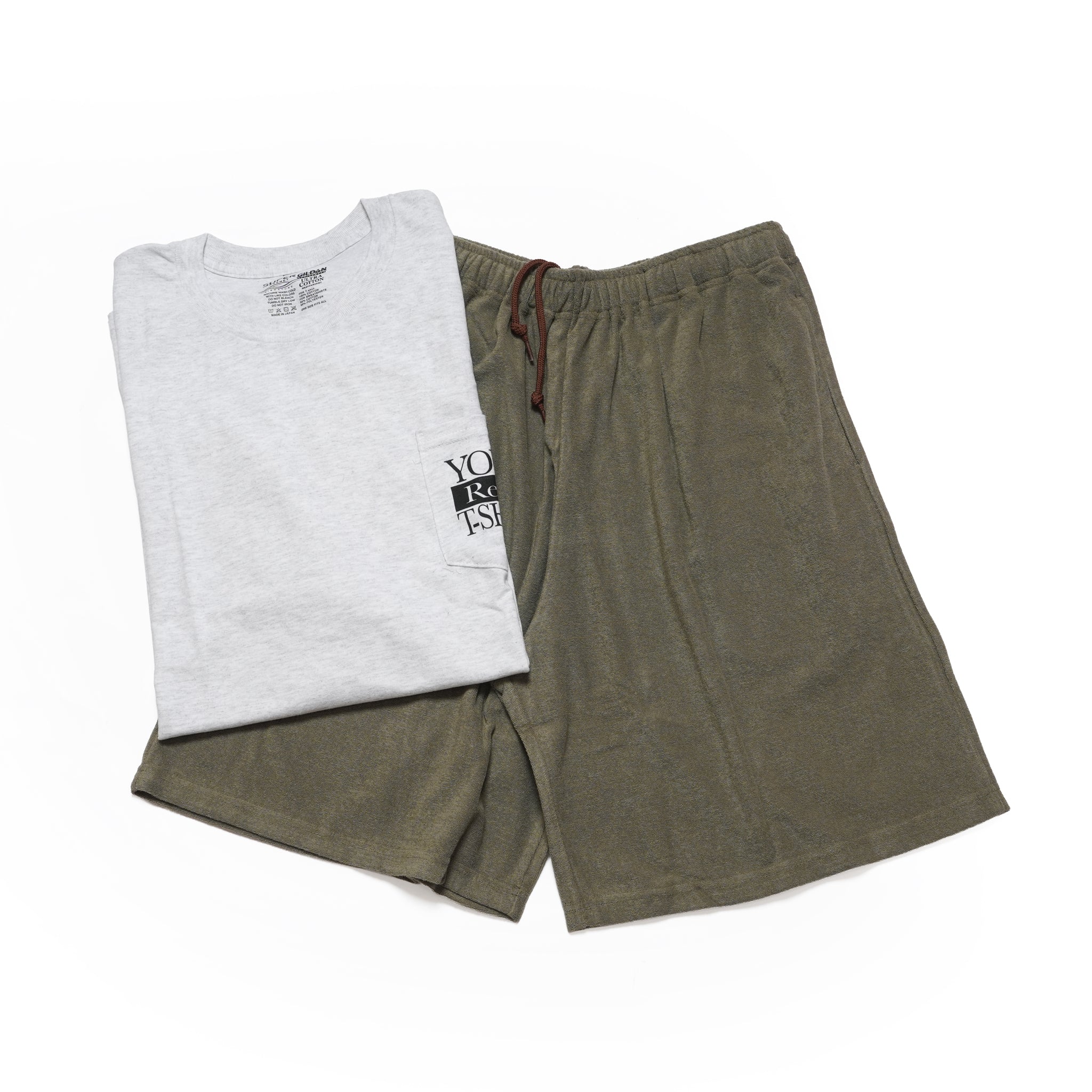 №166 [ US marines Pile shorts ］ ノベルティＴシャツ付き🚬 | RELAX FIT