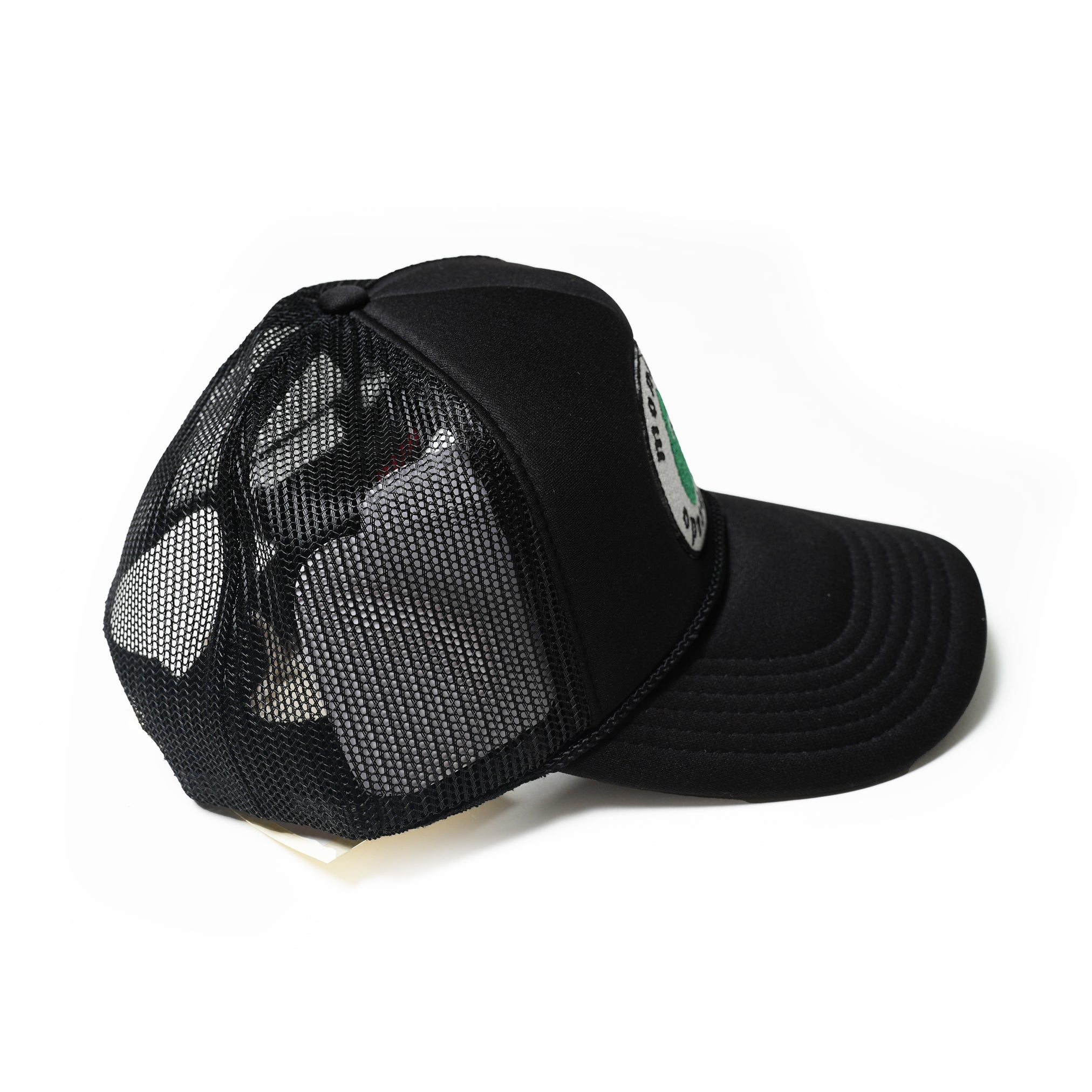No:M31902-2 | Name:Trucker Hat w/ Monitaly Avocado Patch | Color:Black【MONITALY_モニタリー】