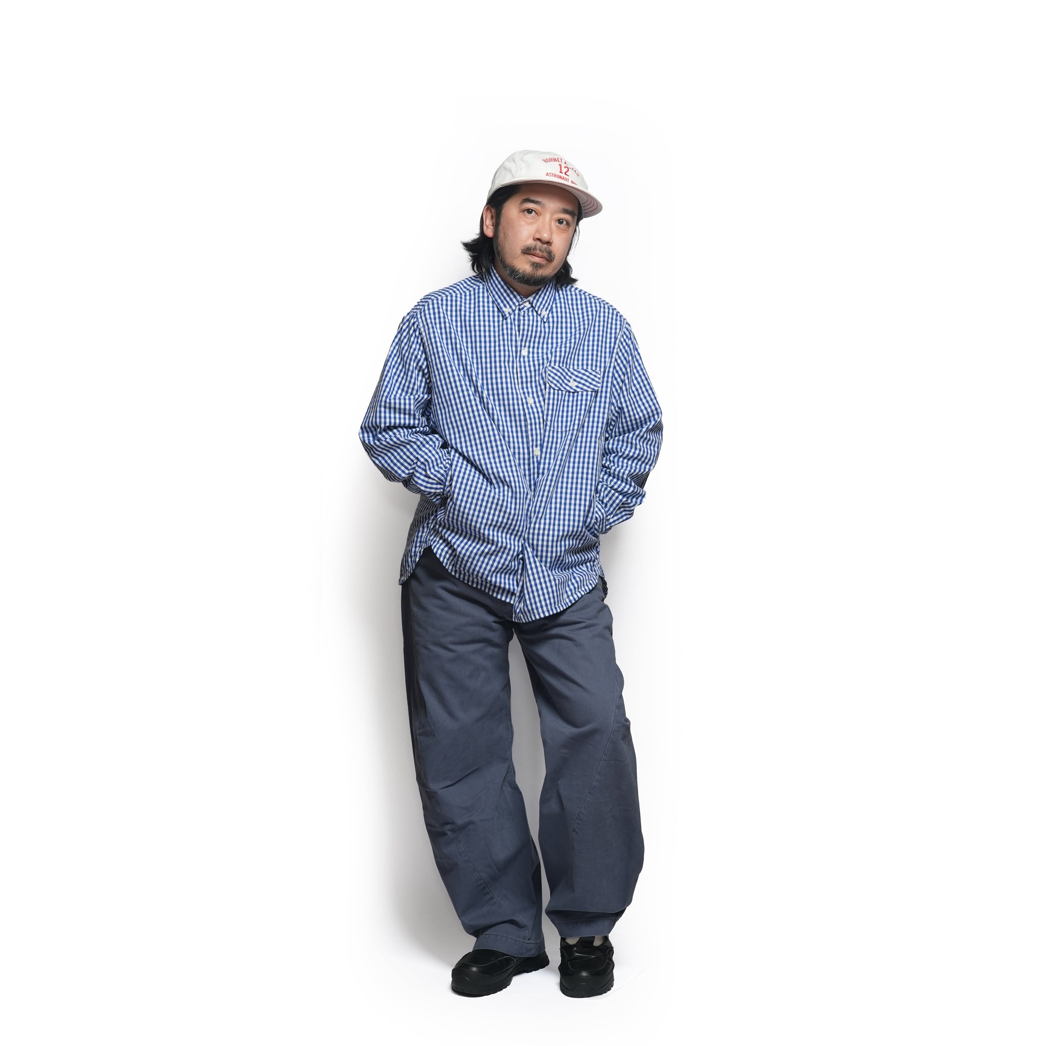 Tim_gingham check B/D shirts with lining | Color_Blue | No_CZ-ImSt-389_Blue【IMPRESTORE_インプレストア】