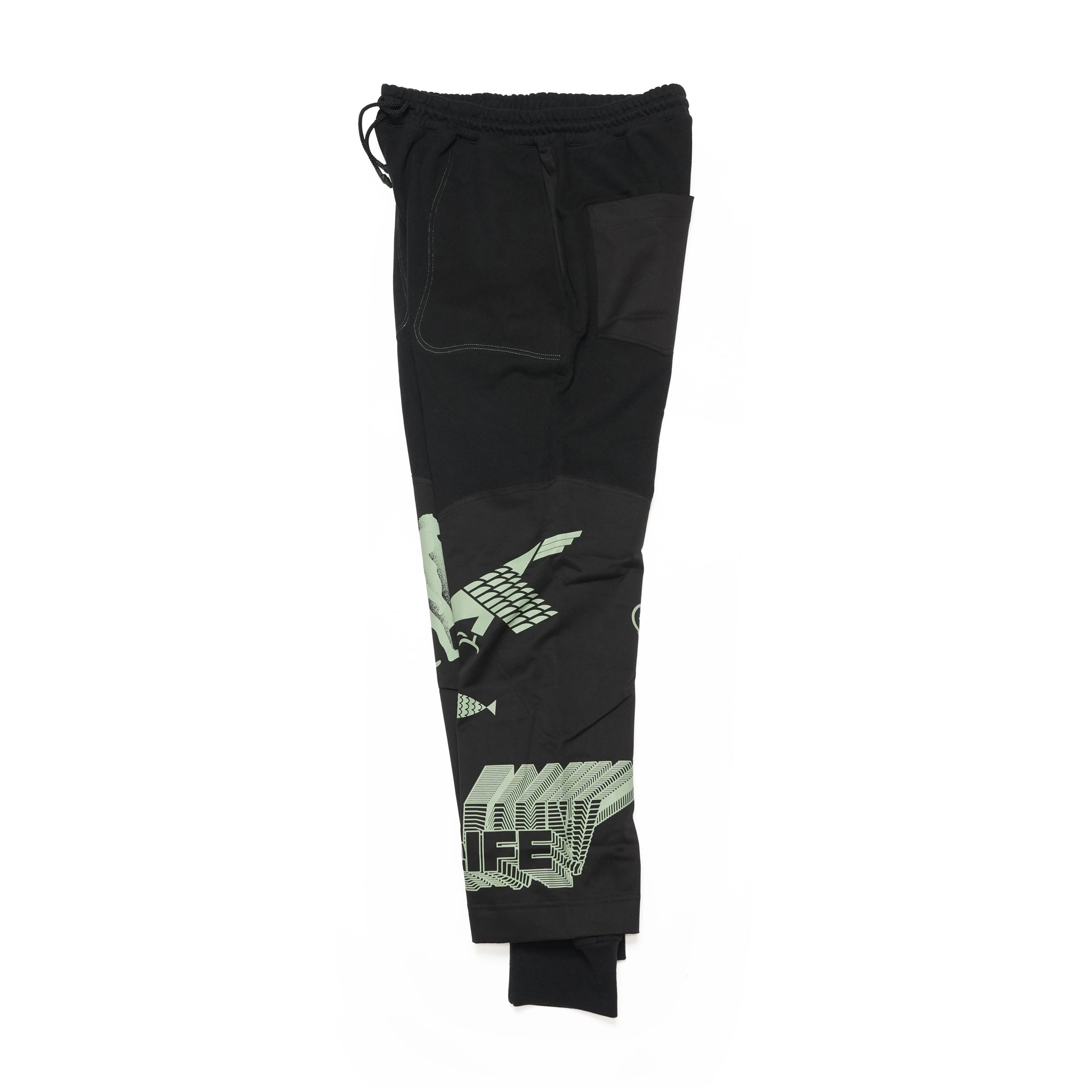 Print Sweat Pants – Black | FU-AH