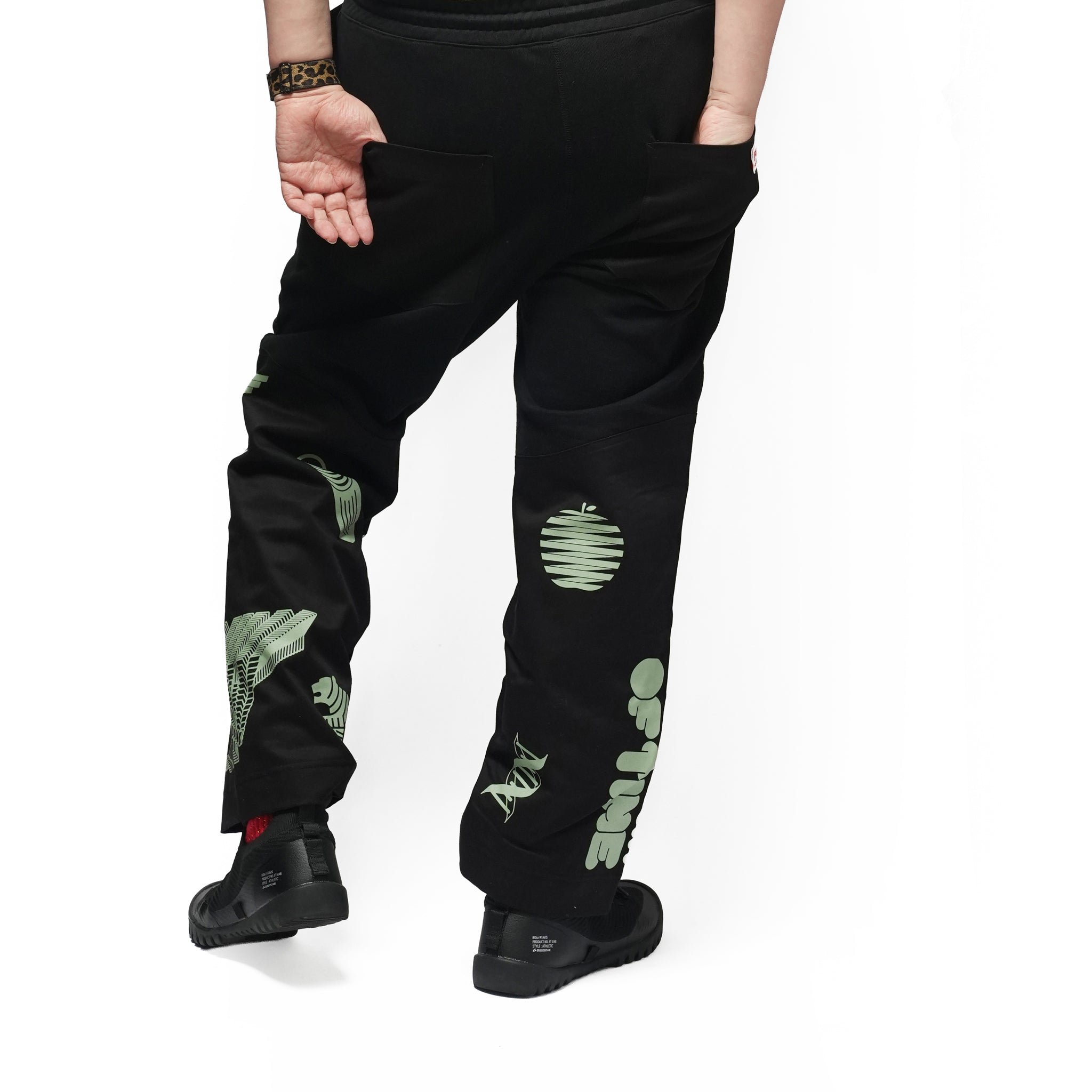 Print Sweat Pants – Black | FU-AH